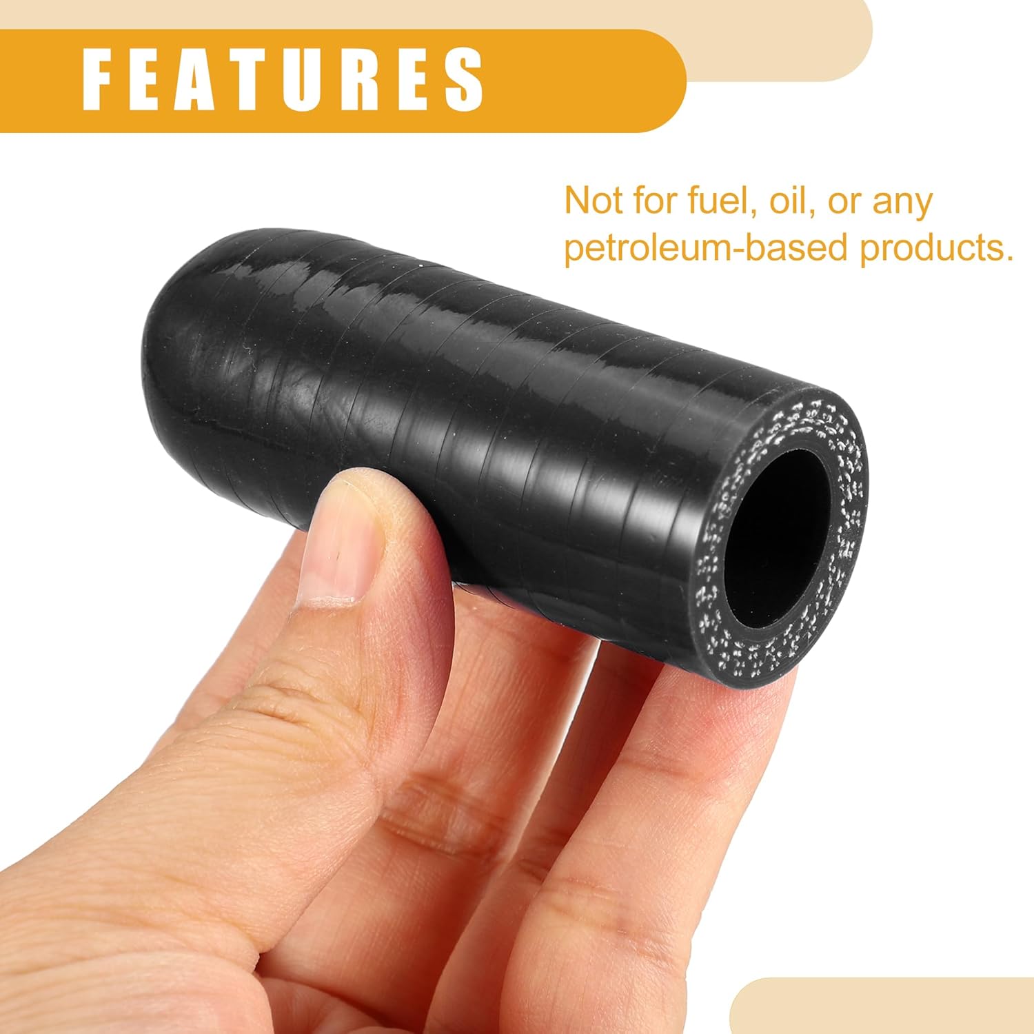 Partuto Tapón universal de silicona de 0.630 in y 0.63 pulgadas de diámetro interno para manguera de vacío, enchufe de extremo de manguera de