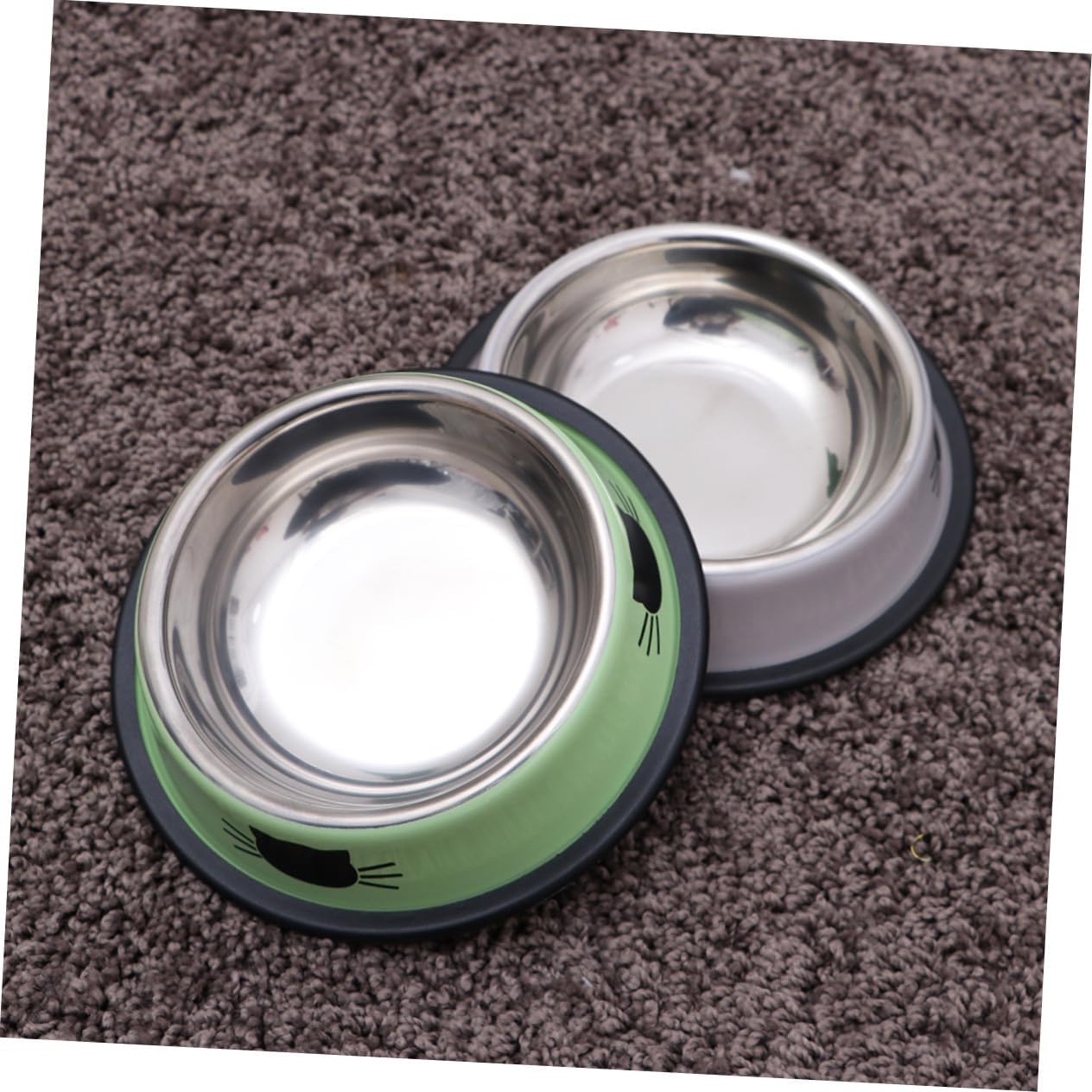 ABOOFAN Tazón de acero inoxidable para perros, cuencos antideslizantes para perros, comedero para mascotas, cuenco para mascotas, tazón de comida