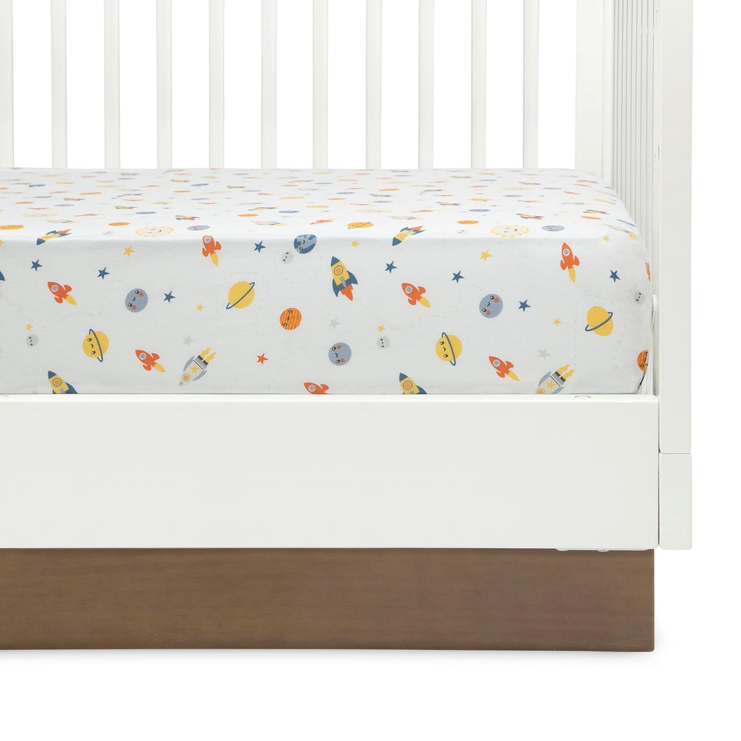 Delta Children Sábanas bajeras para cuna para niñas y niños, sábana para cuna estándar para colchón de cuna y de niño pequeño, 28 x 52 pulgadas