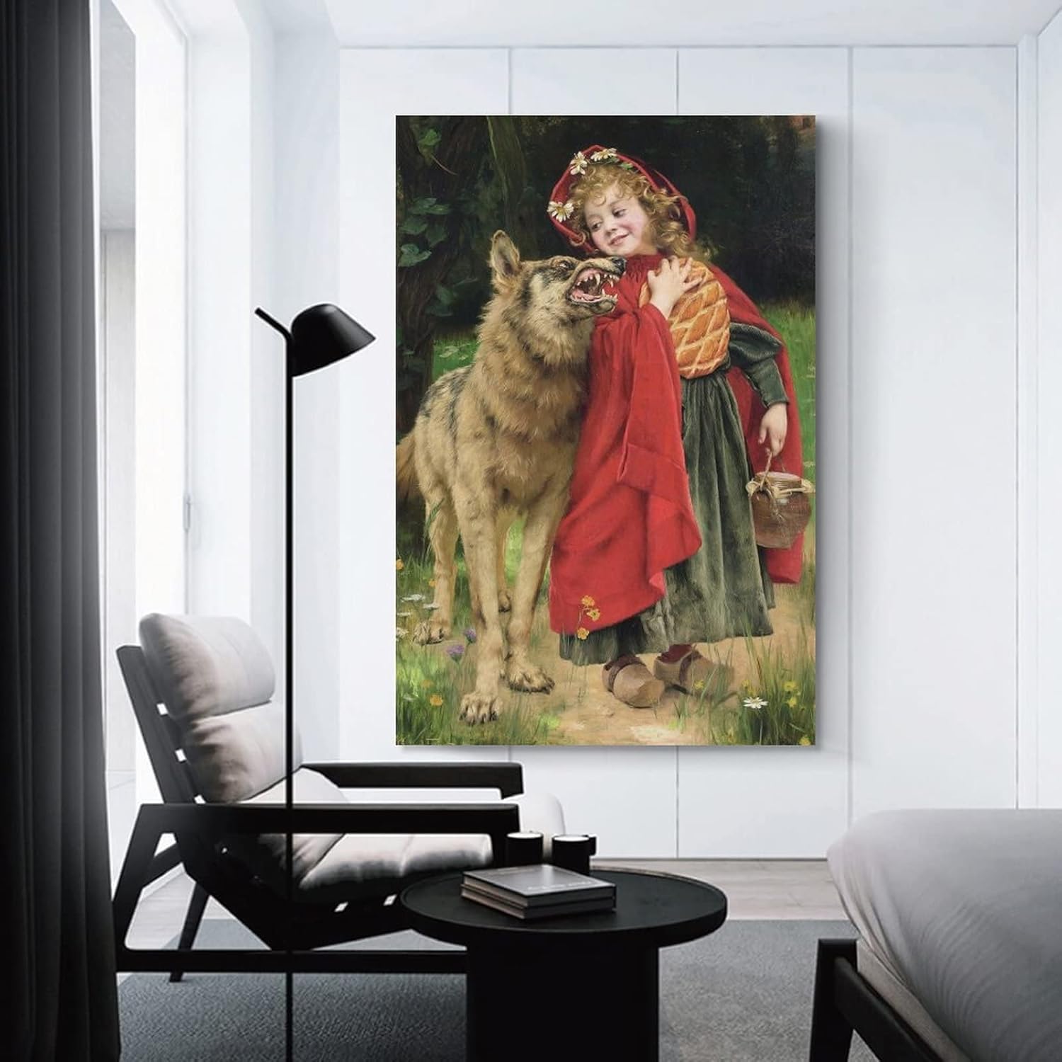 Gabriel Ferrier, Caperucita Roja, Impresiones De Arte, Arte Vintage, Arte De Pared De Lienzo, Impres – Póster artístico en lienzo e impresión