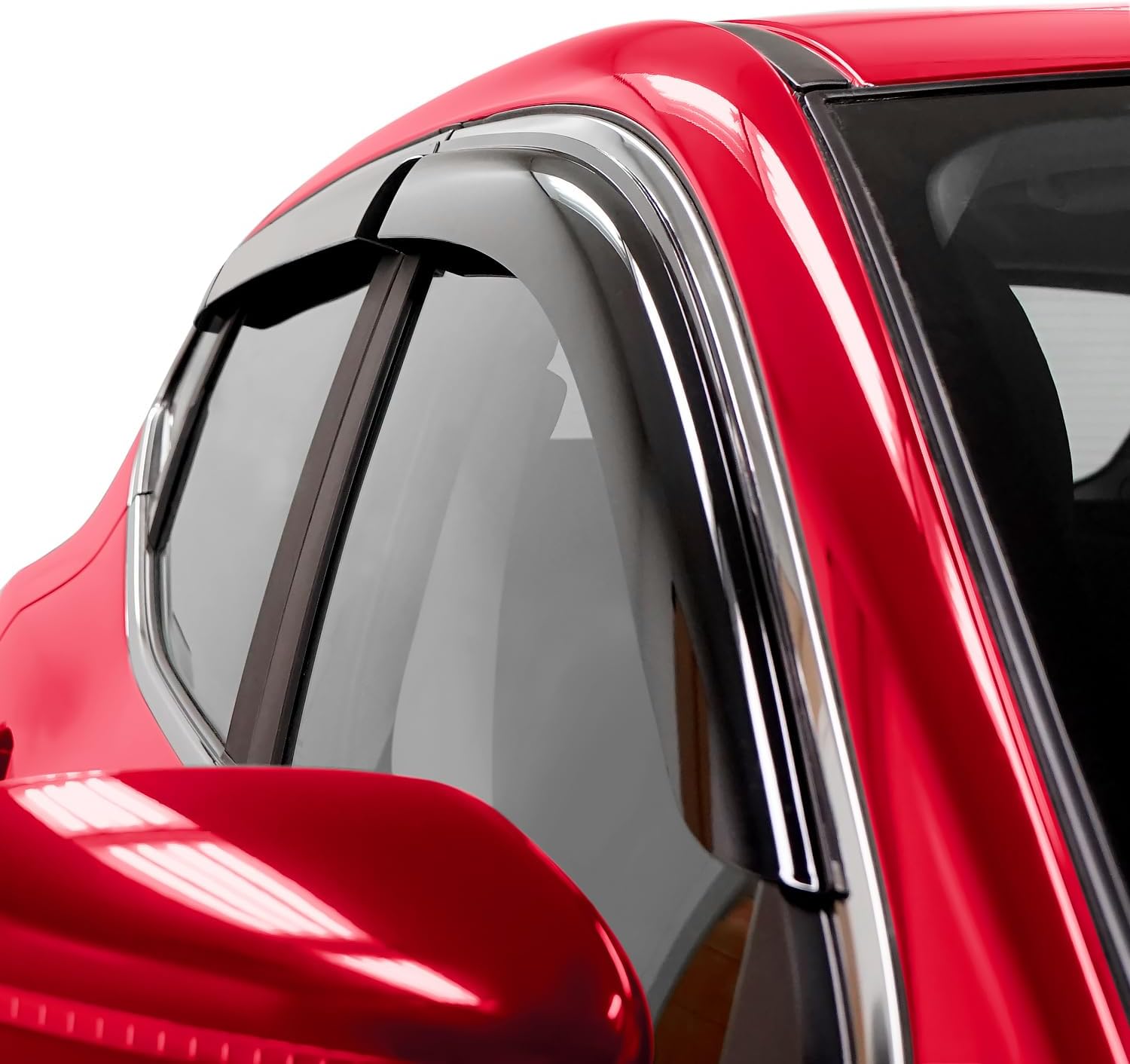 Voron Glass Protectores de lluvia extra duraderos con cinta adhesiva para Nissan Rogue Sport 2017-2023, deflectores de ventana, viseras de ventana