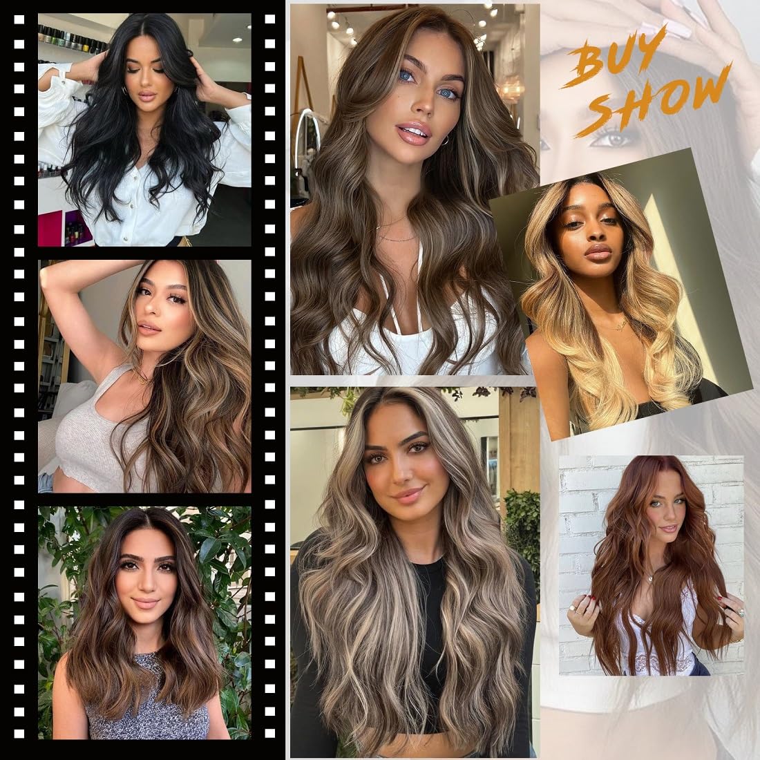 Extensión de cabello de alambre invisible con diadema de alambre transparente, tamaño ajustable, 4 clips de seguridad de 24 pulgadas de largo,