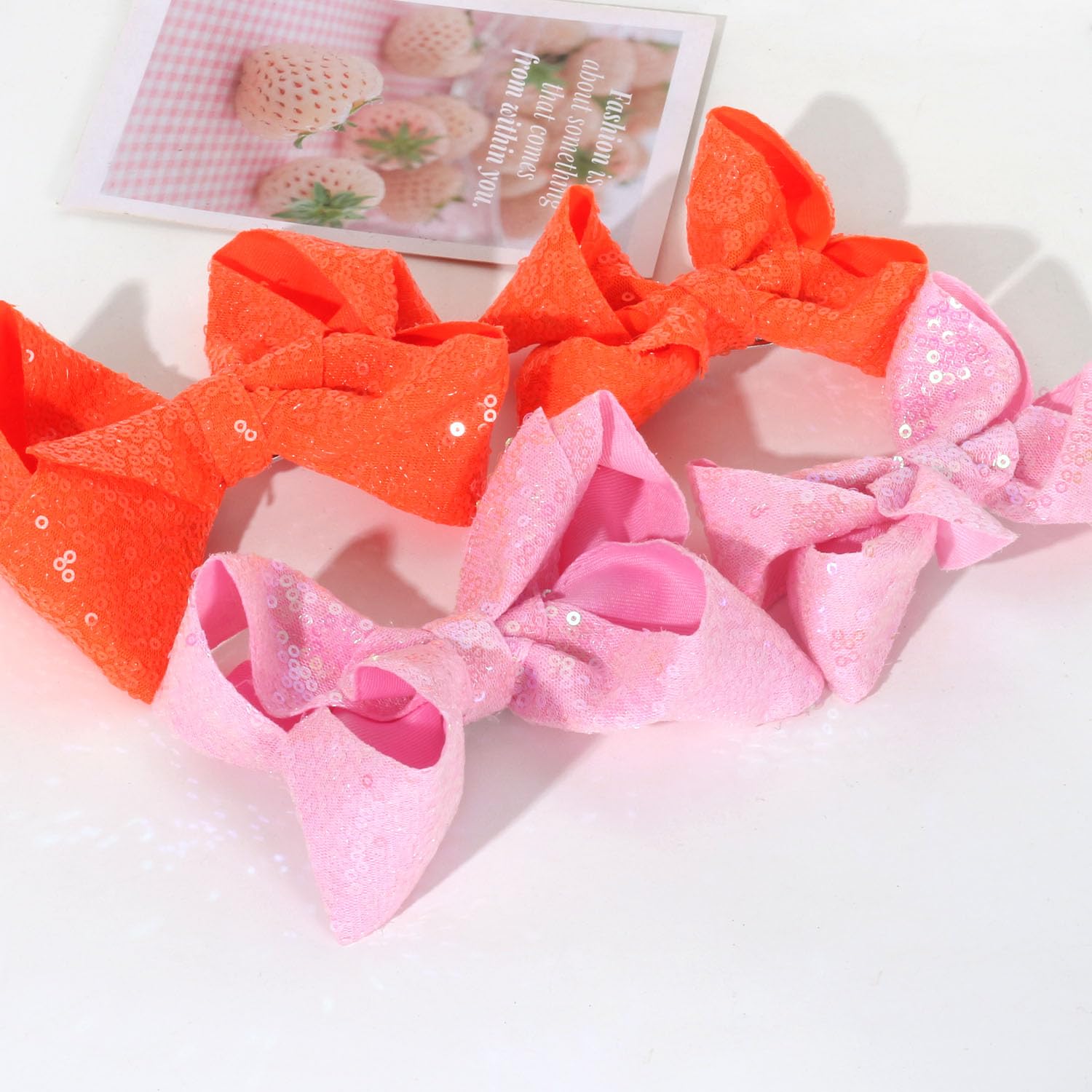 Lazos para el cabello de lentejuelas, 4 lazos con purpurina brillante con pinza para el pelo de cocodrilo para niñas pequeñas, niños y adolescentes,