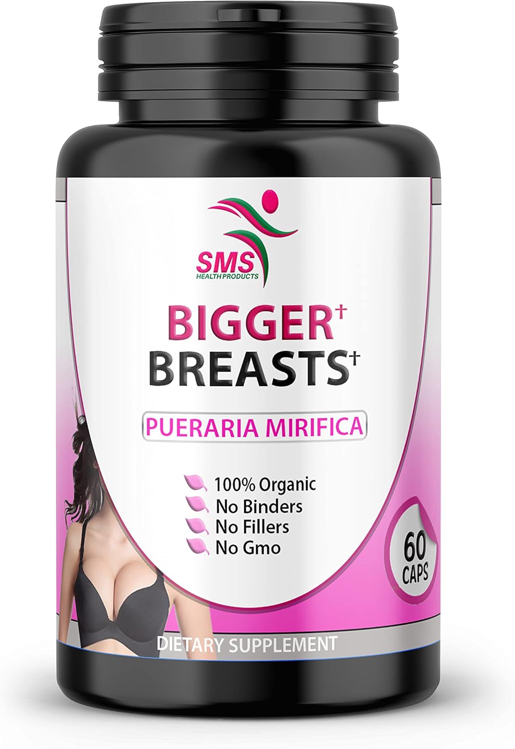 SMS Pueraria Mirifica Suplemento 500 mg Extracto de Raíz Polvo Veggie Cápsulas Promueve la Salud de la Mujer, Hierbas Naturales Orgánicas 60 Cápsulas