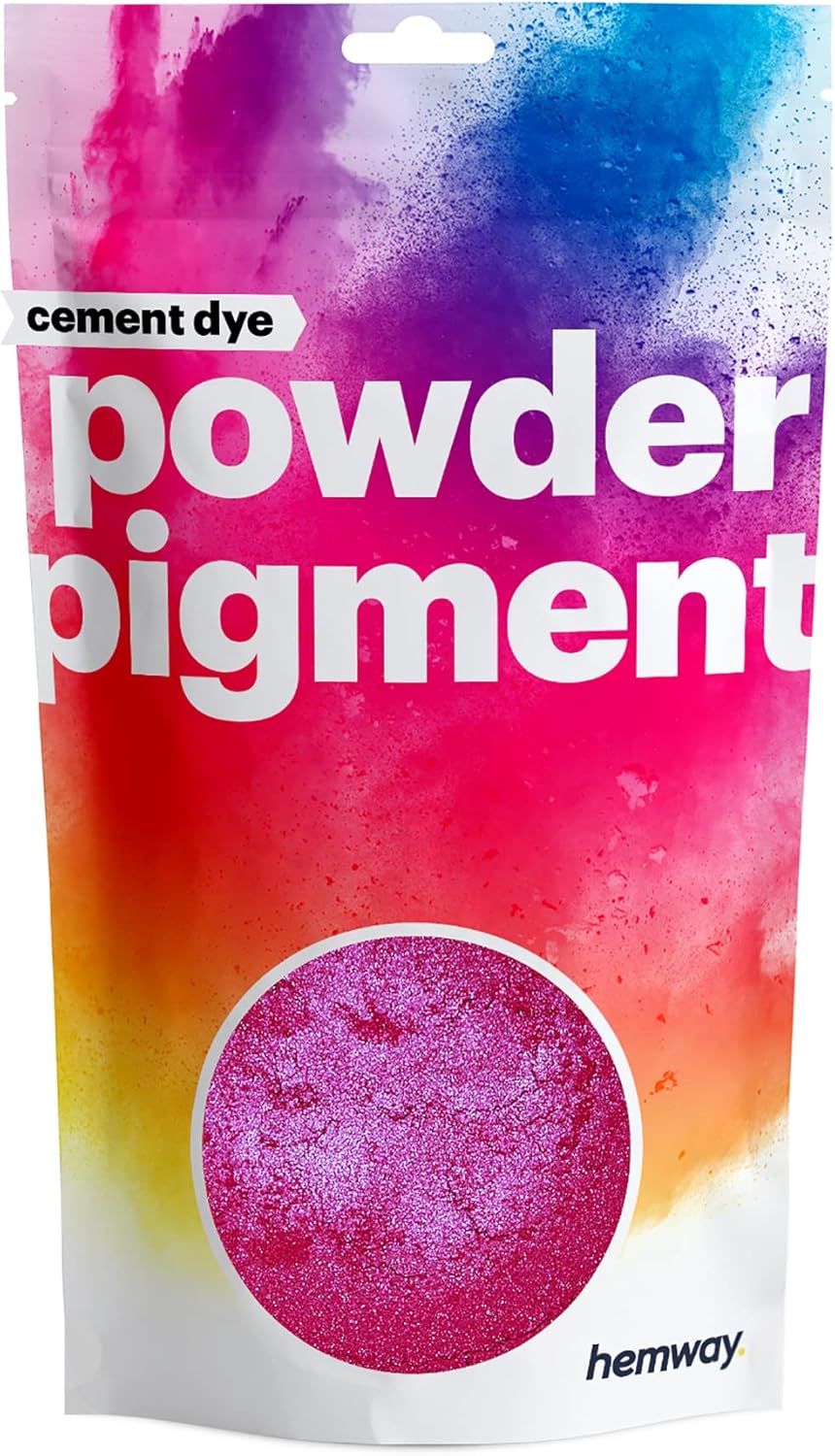 Hemway Tinte de cemento en polvo, pigmento de color concreto, mortero de mortero en polvo, yeso de ladrillo en polvo (1.75 onzas, rosa cereza