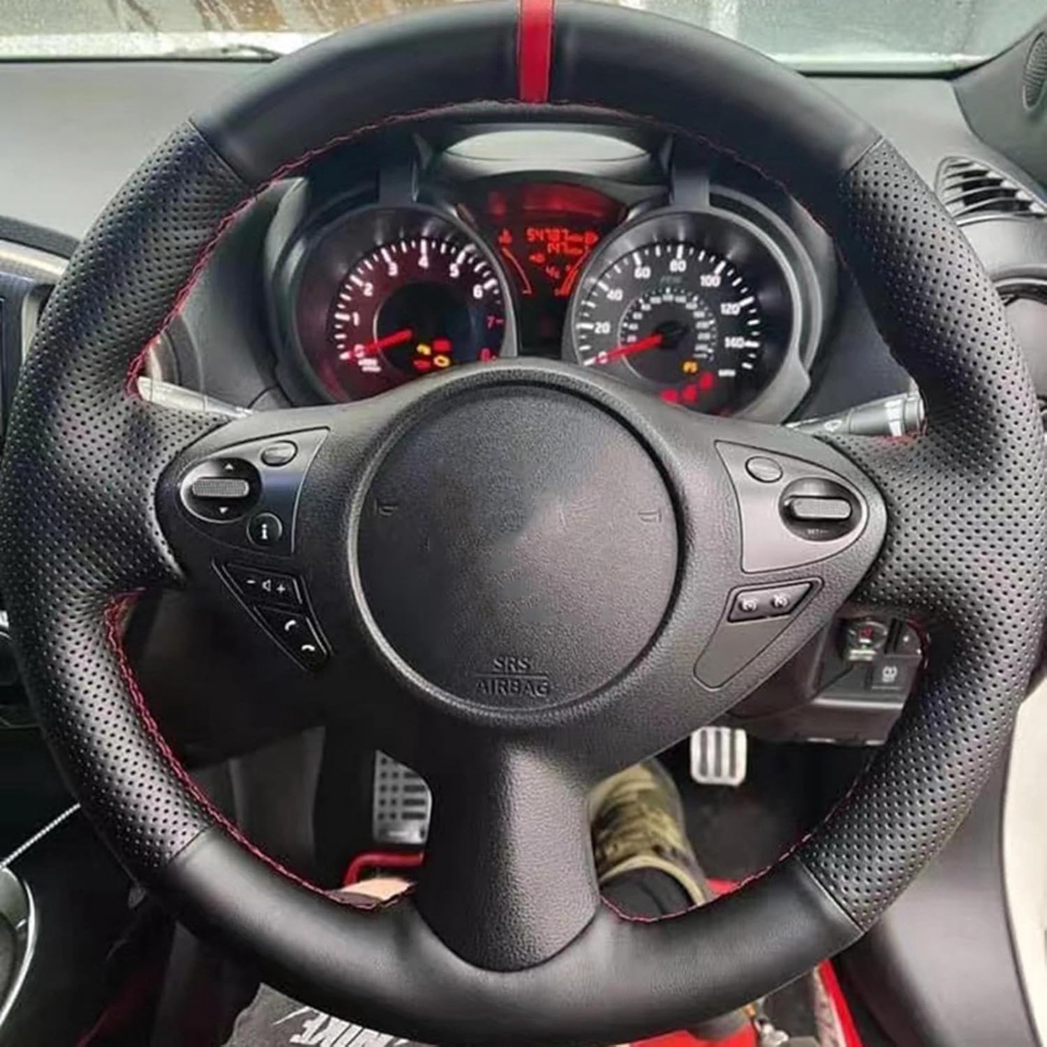 Funda de cuero cosida a mano, para Infiniti FX FX35 FX37 FX50 QX70 Nissan Juke 370Z Note (Reino Unido), accesorios de coche