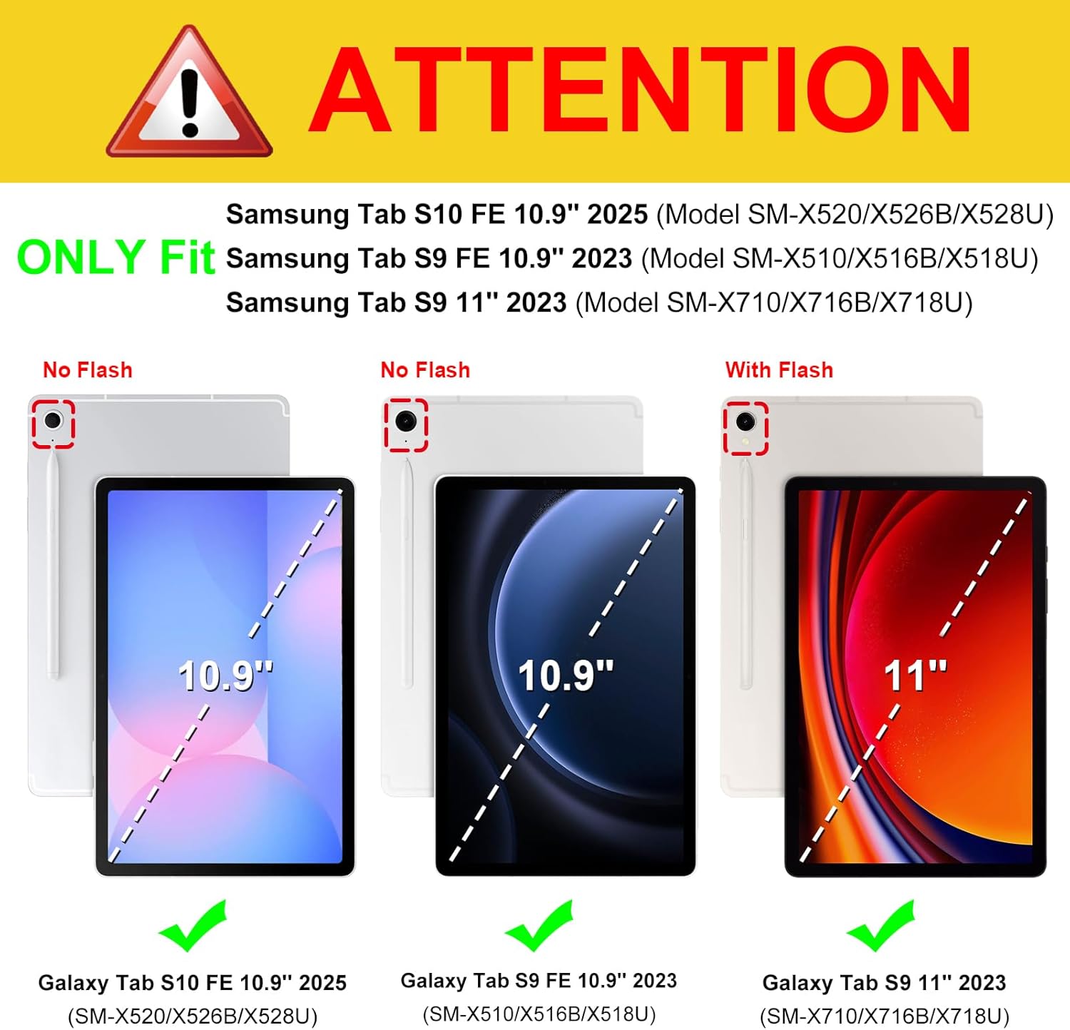 Fintie Funda híbrida delgada para Samsung Galaxy Tab S10 FE S9 FE 5G de 10.9 pulgadasTab S9 de 11 pulgadas con soporte para S Pen y a prueba de