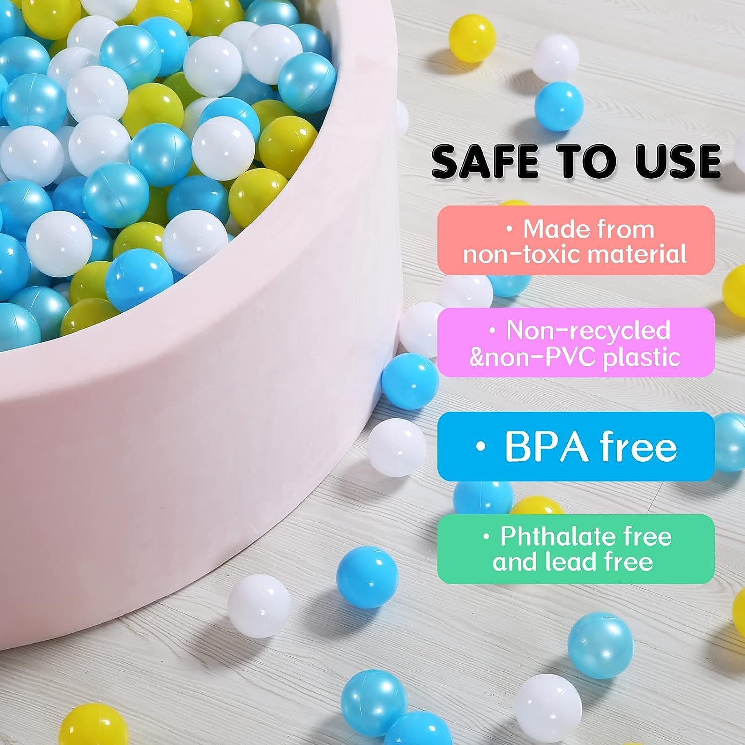 YUFER Pelotas para pozo de pelotas Grey&Bule 1000
