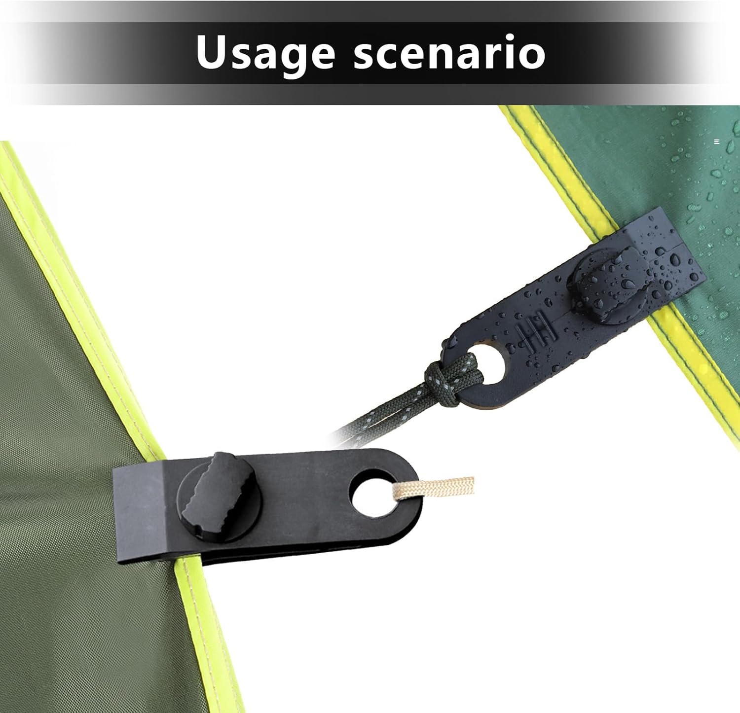 20 cables elásticos con clip resistente al viento para automóvil, cubierta resistente al viento, clip de fijación para tienda de campaña, hebilla de