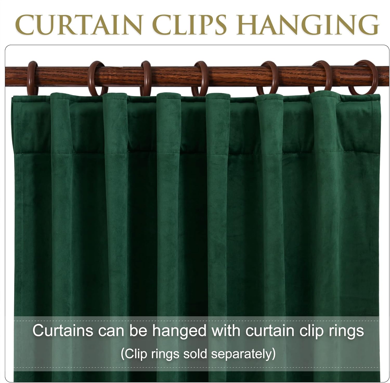 StangH Cortinas verdes de terciopelo, cortinas extralargas para oscurecer la habitación del dormitorio, cortinas para sala de estar, cortina