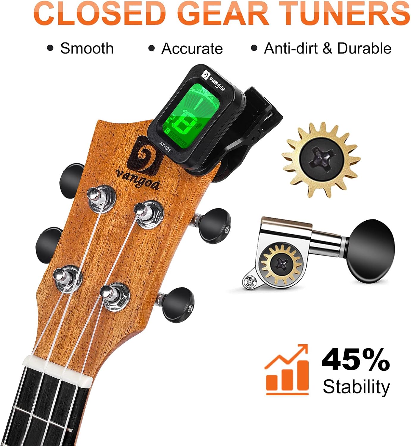 Vangoa Ukelele de concierto para principiantes, caoba de 23 pulgadas, ukelele para principiantes adultos con kit completo, ukelele hawaiano para