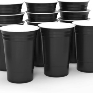 Sili Wraps Vasos de plástico de doble pared para fiesta de Halloween, fabricados en Estados Unidos, paquete de 12, vasos de 16 onzas, aislados, Sili Wraps Vasos de plástico de doble pared para fiesta de Halloween, fabricados en Estados Unidos, paquete de 12, vasos de 16 onzas, aislados,