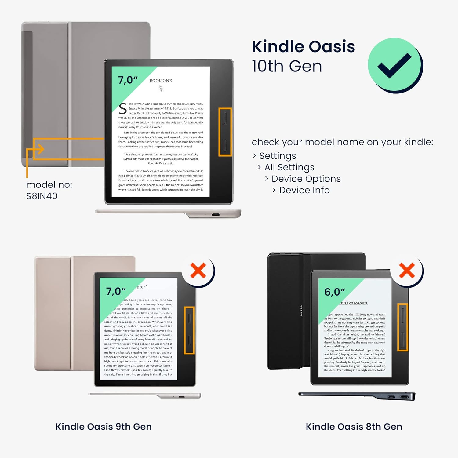 kwmobile Funda compatible con Tienda Kindle Oasis 10. Generation – Funda para lector electrónico – Símbolos de cómics multicolor