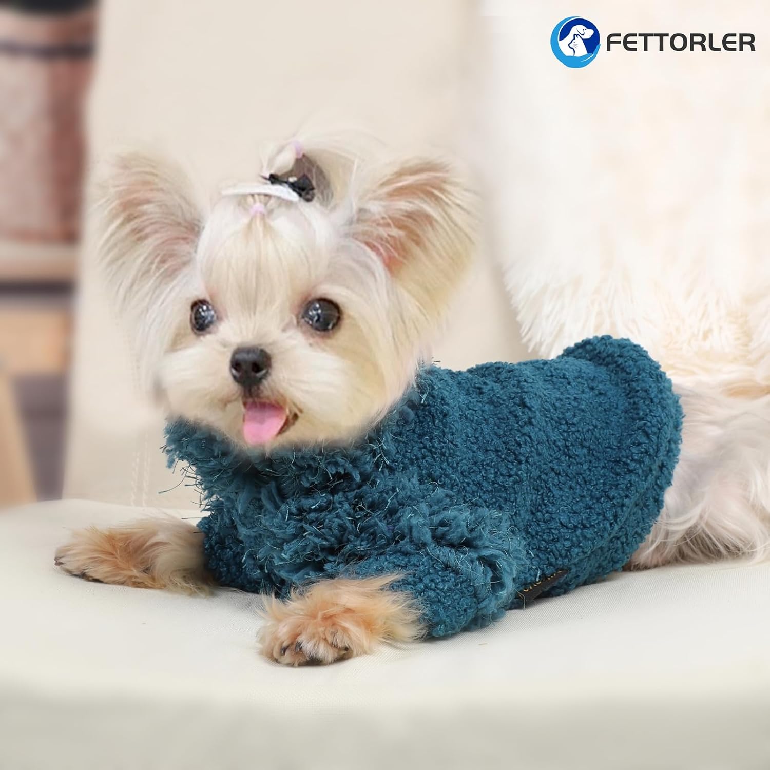 Suéter de invierno para perros pequeños, niñas y niños, ropa de forro polar para cachorros, abrigo para clima frío, camiseta cálida para mascotas