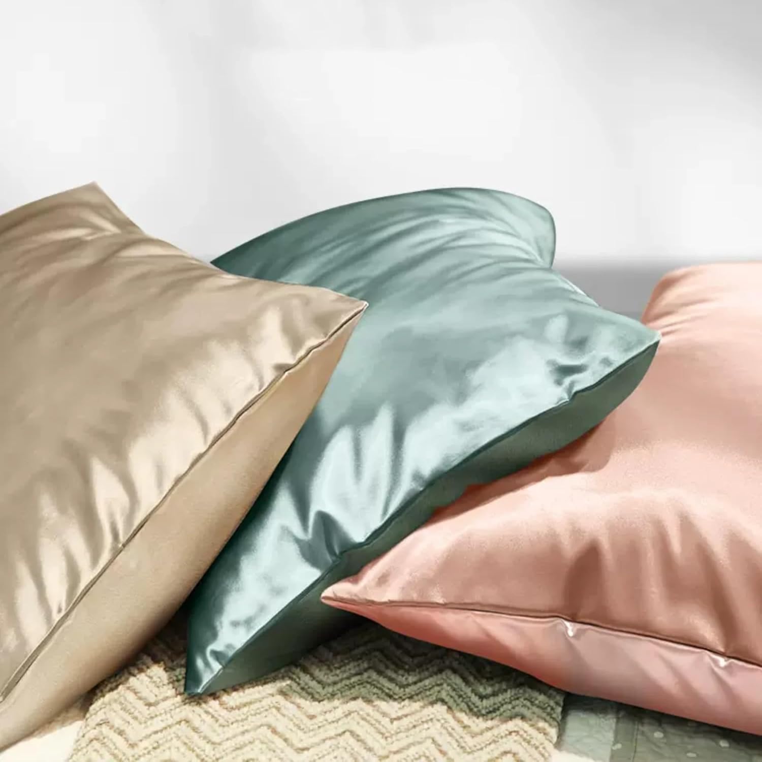 Funda de almohada de seda pura para cabello y cara, fabricada en Estados Unidos, fundas de almohada de seda Momme grado 6A tamaño Queen con