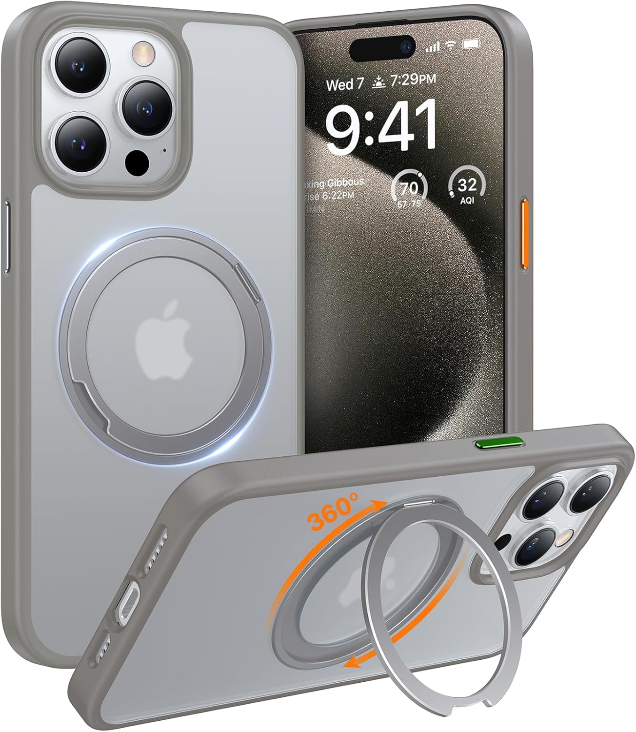 TORRAS Ostand R Guardian – Funda mate para teléfono de 6.7 pulgadas, color gris
