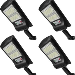 Duewot Luces solares para exteriores paquete de 4 1000 lúmenes, 3 modos de sensor de movimiento, luces de seguridad impermeables para patios Duewot Luces solares para exteriores paquete de 4 1000 lúmenes, 3 modos de sensor de movimiento, luces de seguridad impermeables para patios