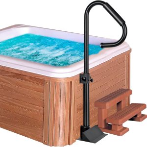 Pasamanos para bañera de hidromasaje, 38 a 58 pulgadas de altura ajustable con opción giratoria de 360 grados y mango antideslizante, pasamanos Pasamanos para bañera de hidromasaje, 38 a 58 pulgadas de altura ajustable con opción giratoria de 360 grados y mango antideslizante, pasamanos