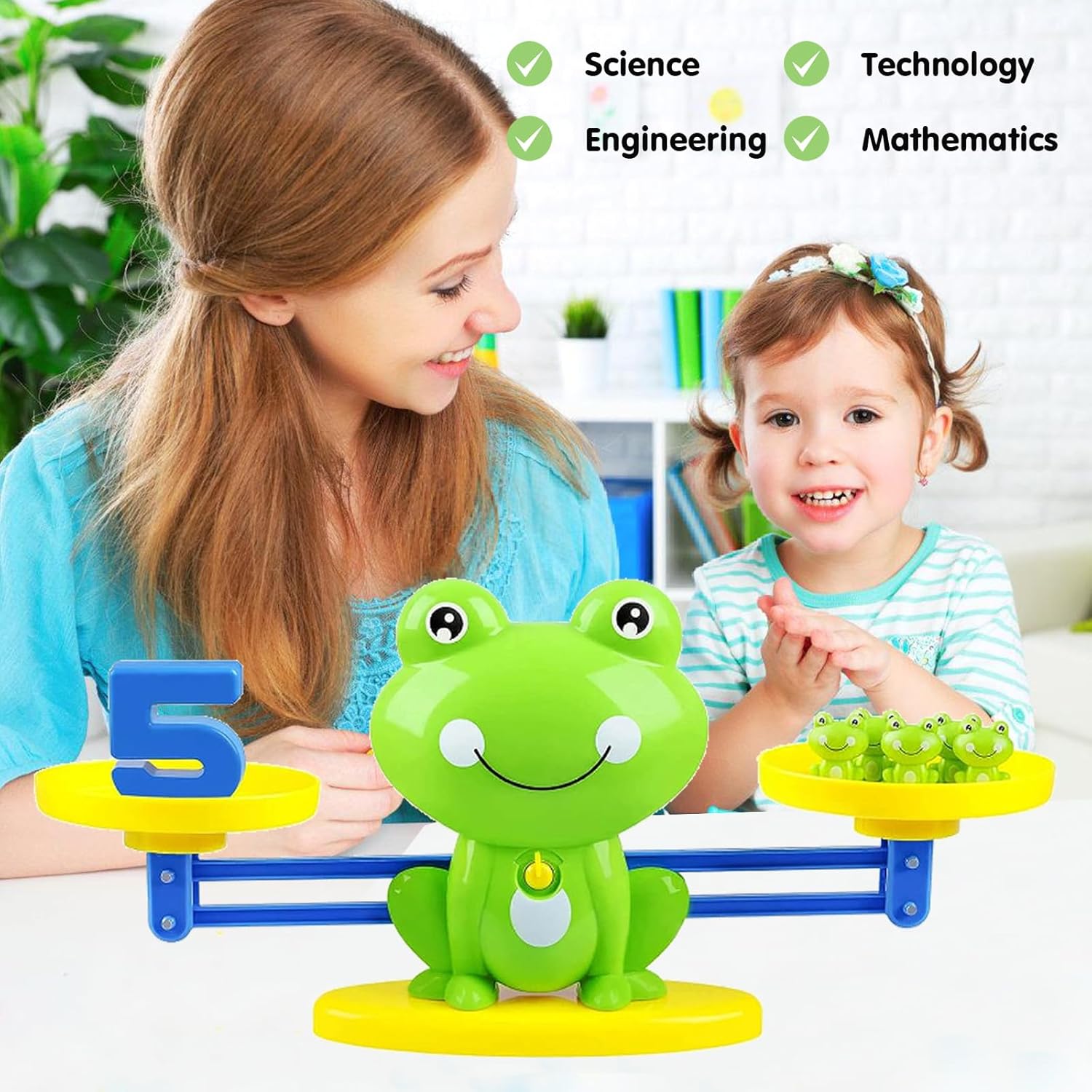 Juguetes de conteo de equilibrio de rana, juegos geniales de aprendizaje de matemáticas para niños y niñas, juguete educativo de números