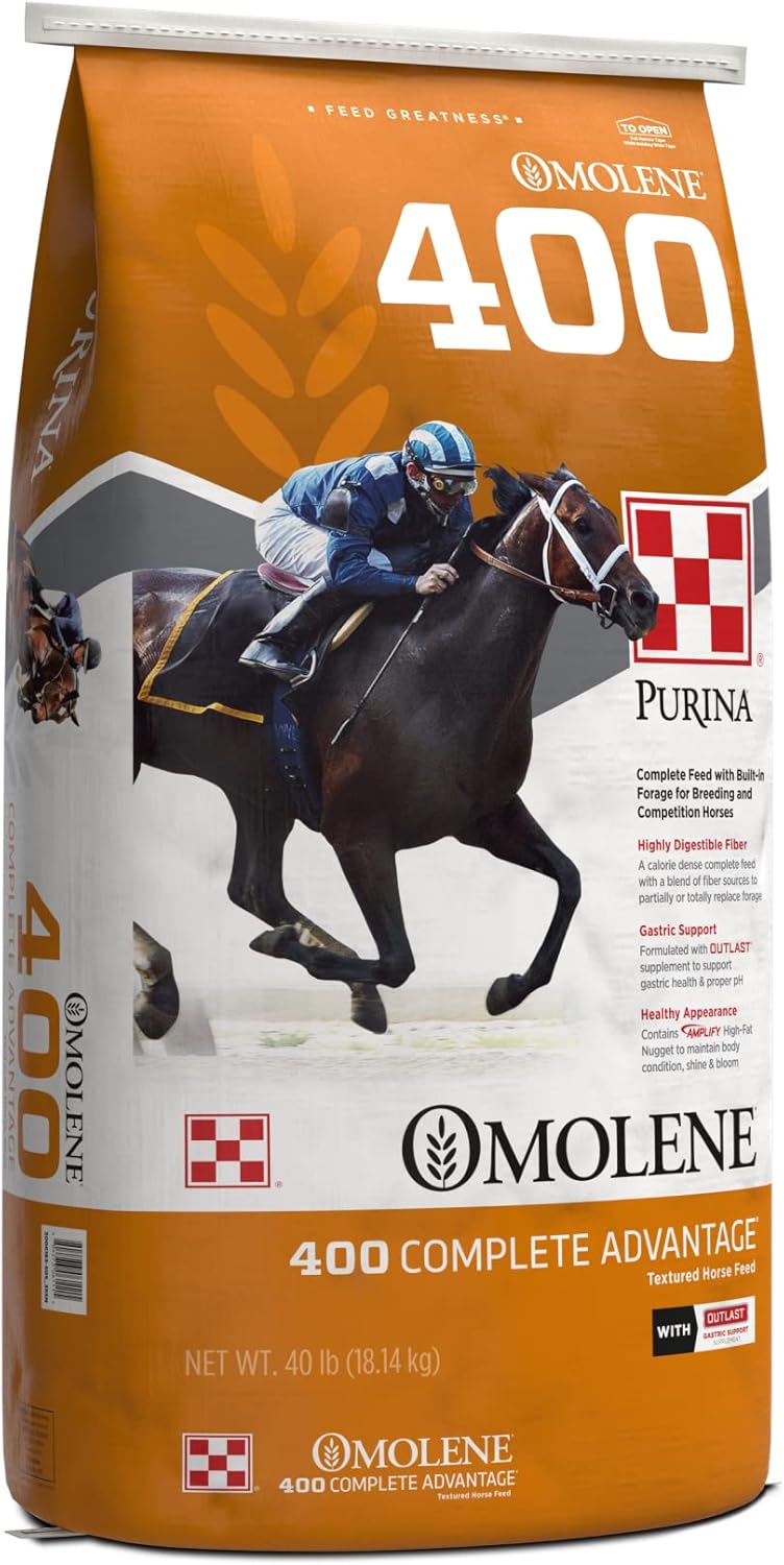 Purina  Omolene #400 Complete Advantage Horse Feed  Bolsa de 50 libras