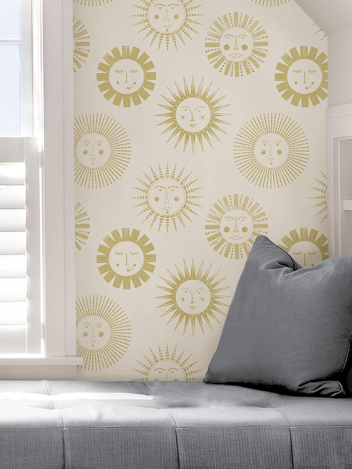 NuWallpaper NUS4000 Konark – Papel tapiz para despegar y pegar, color crema