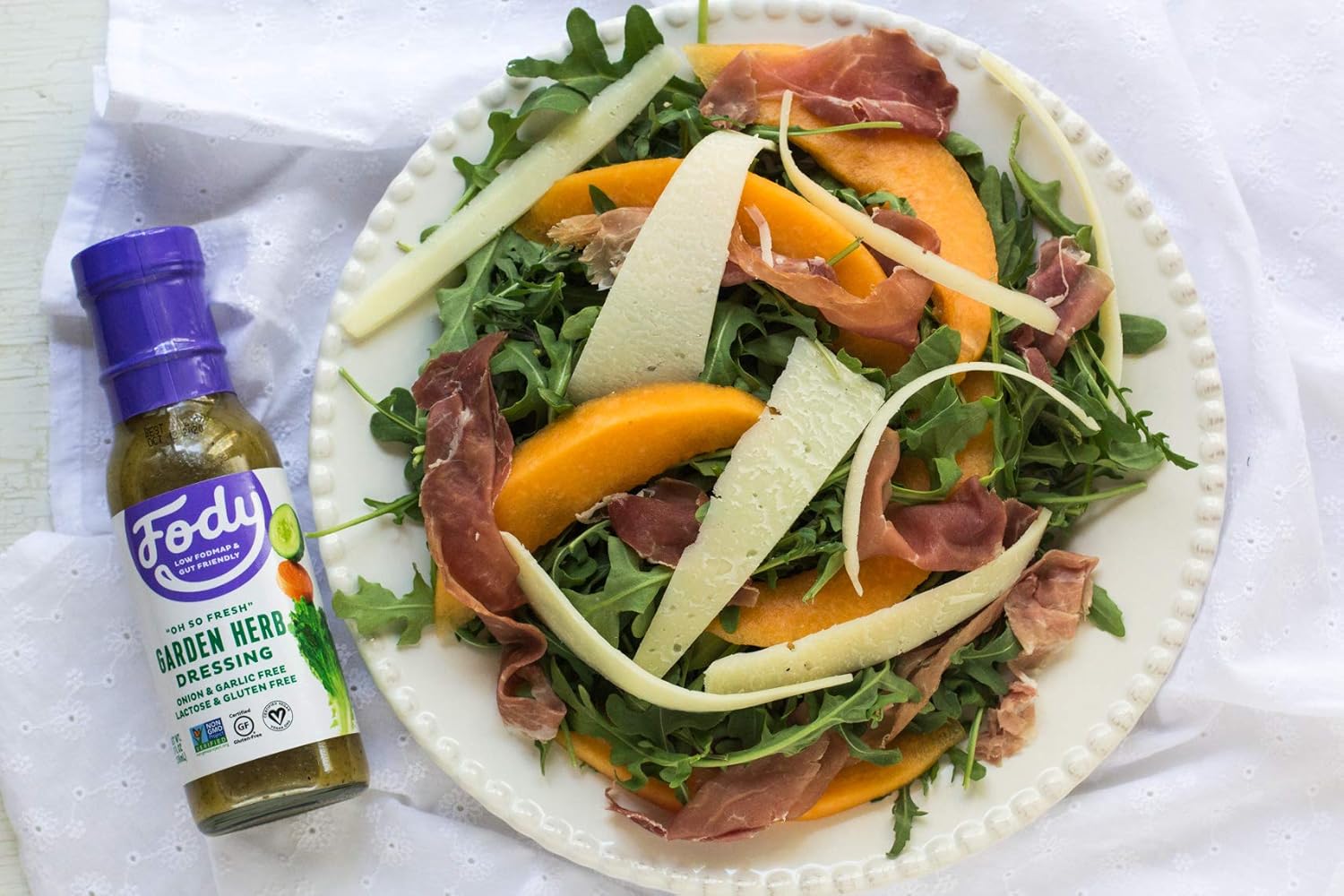 Fody Foods – Paquete de aderezo para ensalada de hierbas veganas de jardín, bajo certificado FODMAP, apto para dieta cetogénica, intestinal y SII,
