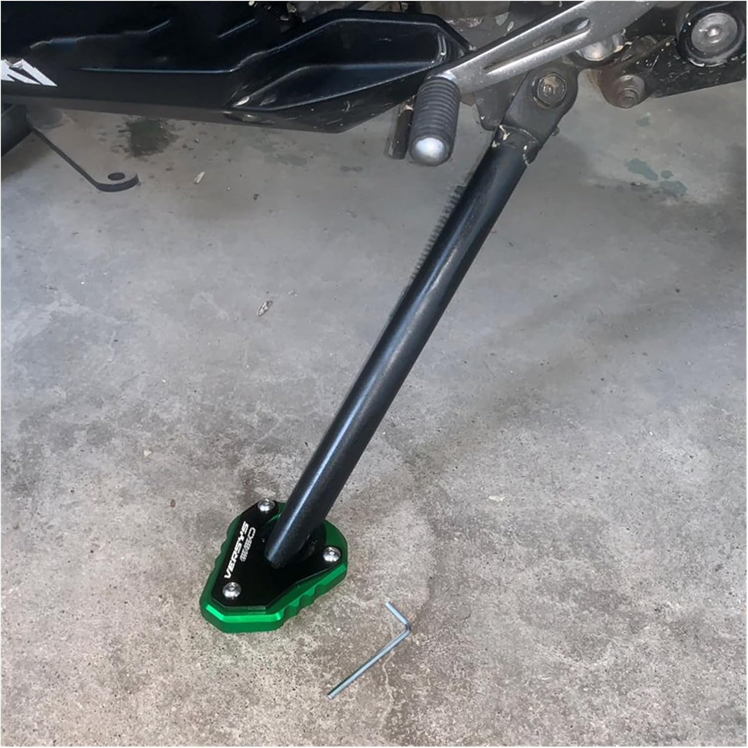 Para Kawasaki para Versys650 para VERSYS 650 2011-2022 Placa de extensión de soporte lateral de motocicleta para aumentar la placa de extensión,