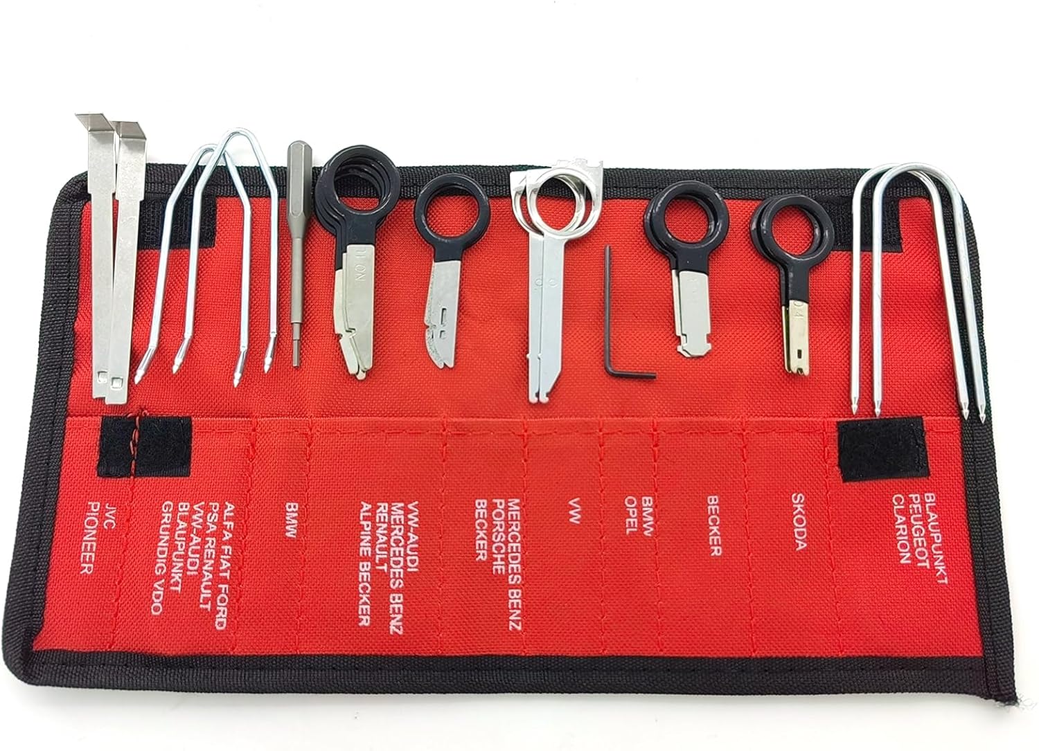 YIENAKFUN Kit de herramientas de extracción de radio y palanca de extracción de llaves de extracción de CD estéreo universal para la mayoría de