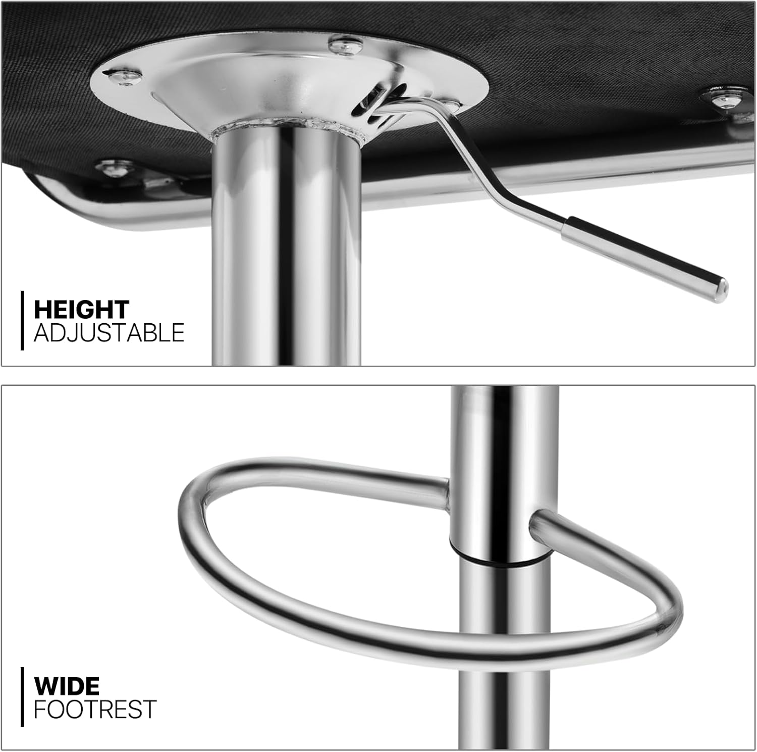 MoNiBloom Taburete para encimera de cocina, Taburetes de bar giratorios ajustables en altura, Taburetes de barra de mostrador de cocina de cuero PU