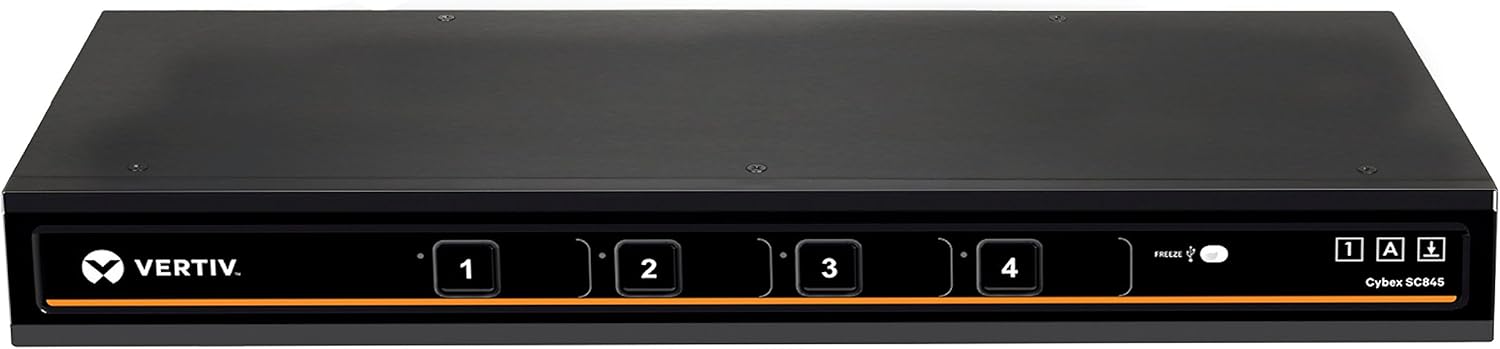 Avocent Vertiv Cybex SC800 Secure Desktop KVM, Conmutador KVM de escritorio seguro, Conmutador KVM, Tarjeta de acceso común (CAC), DPP), Cumple con