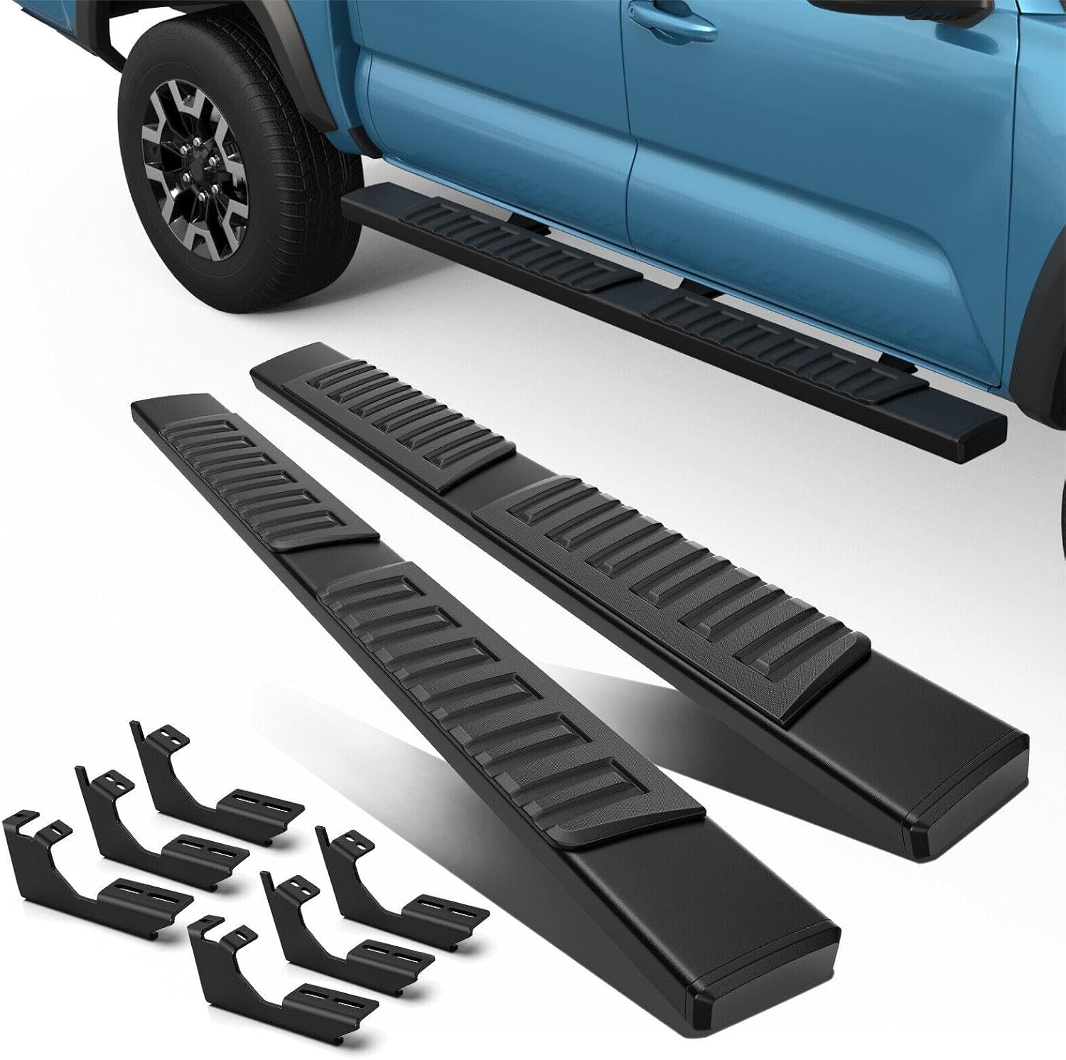 Estribos laterales de aluminio, escalones laterales de camión Nerf Bars L+R para