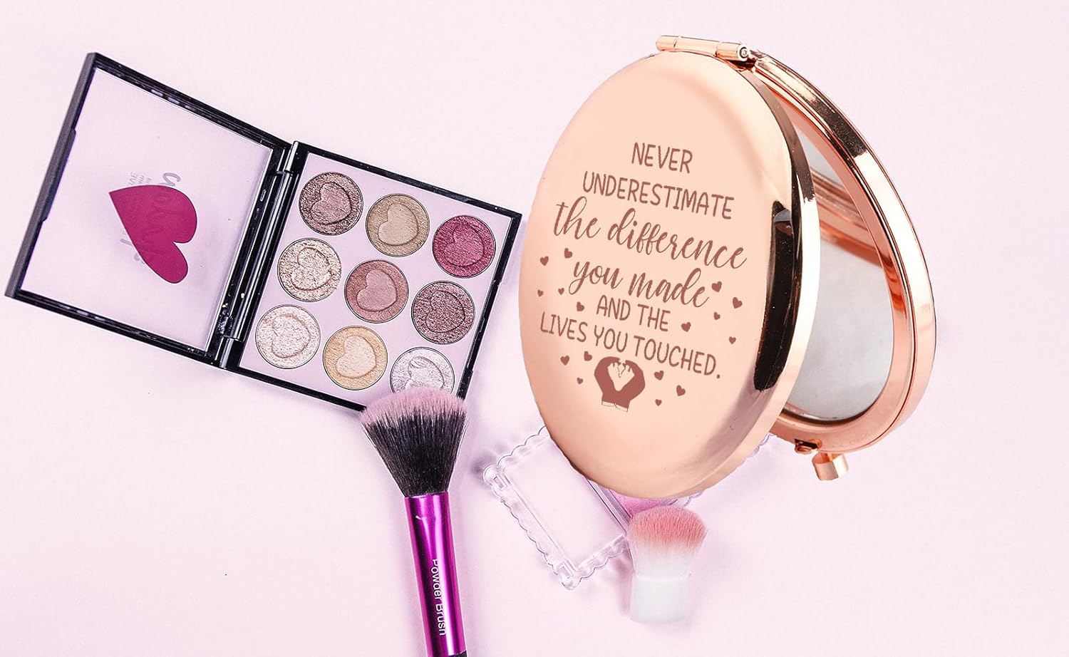Regalos para matrona, espejo de maquillaje compacto para enfermera, para enfermera, nunca subestimes la diferencia que hiciste gracias regalo para