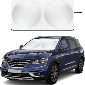 Siapupy Parasol para parabrisas con bolsa de almacenamiento para SUV, protector solar de poliéster 190T duradero para ventana delantera, accesorios Siapupy Parasol para parabrisas con bolsa de almacenamiento para SUV, protector solar de poliéster 190T duradero para ventana delantera, accesorios