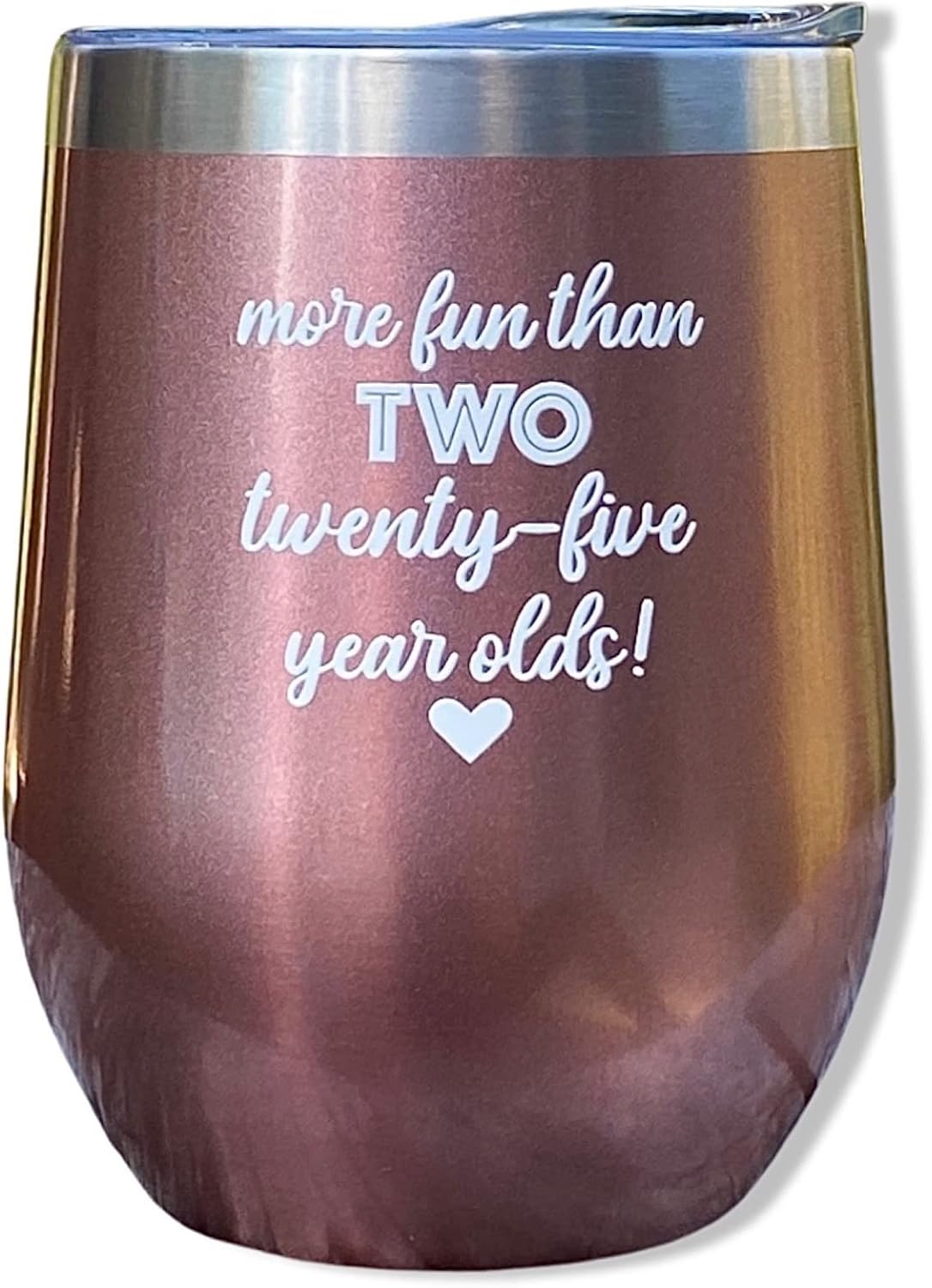 Vaso con texto en inglés “More Fun Than Two Twenty-Five Year”, regalo de cumpleaños número 50, taza de viaje del 50 cumpleaños, regalo de fiesta de