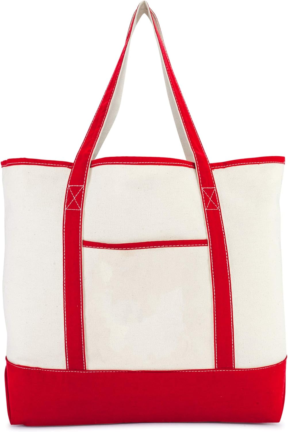 Bolsa de mano de lujo con parte superior abierta de 22 pulgadas con bolsillo exterior
