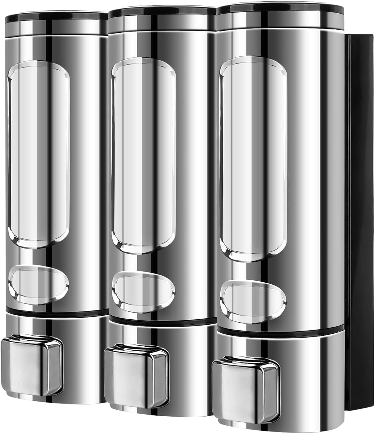 Dispensador de champú para pared de ducha, dispensador de jabón de ducha de 3 x 13.5 onzas montado en la pared, dispensador de champú de ducha de 3