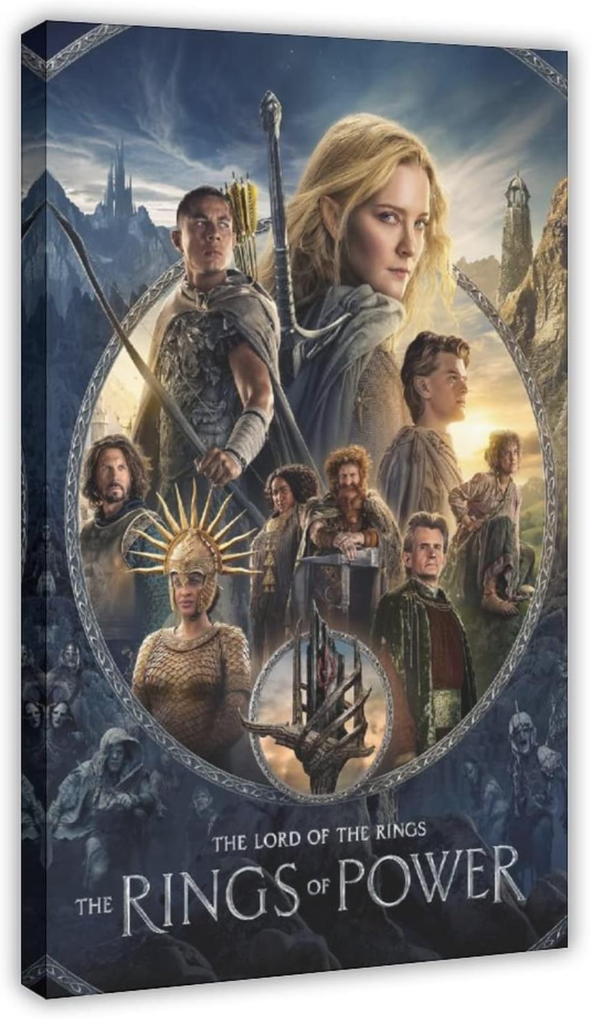El Señor De Los Anillos Los Anillos Del Programa de TV Póster de Lienzo Decoración Dormitorio Paisaje Deportivo Oficina Decoración de Habitación