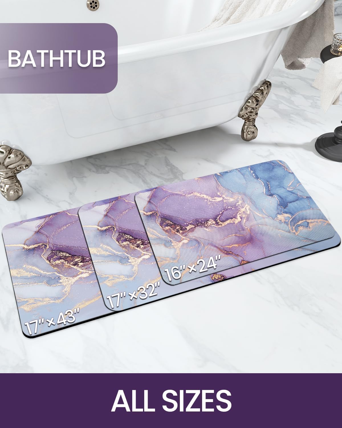 DEXI Alfombra de baño súper absorbente, ultrafina, de perfil bajo, antideslizante, de secado rápido, lavable para fregadero, ducha, inodoro, 17 x 32