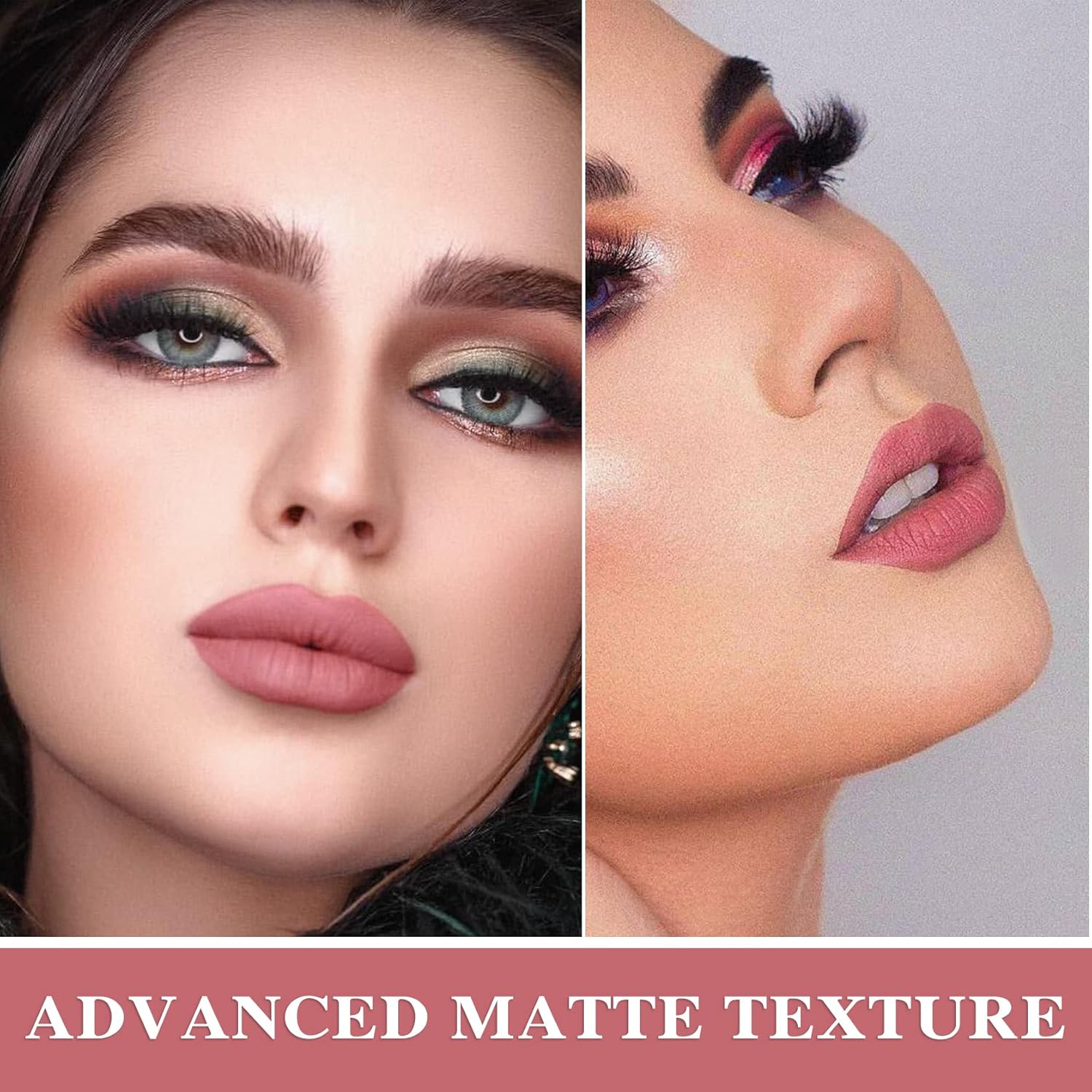 Lápiz labial mate nude sedoso y suave, brillo de labios nude, brillo de labios nude, lápiz labial mate, regalos de maquillaje de labios para