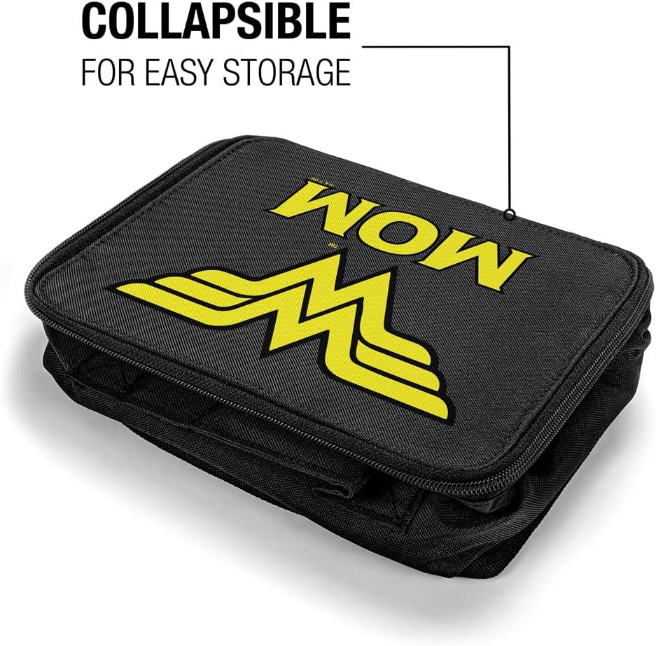 LOGOVISION Lonchera con logotipo de Wonder Woman Wonder Mom con aislamiento de lados suaves, bolsa de almuerzo reutilizable para trabajo escolar,