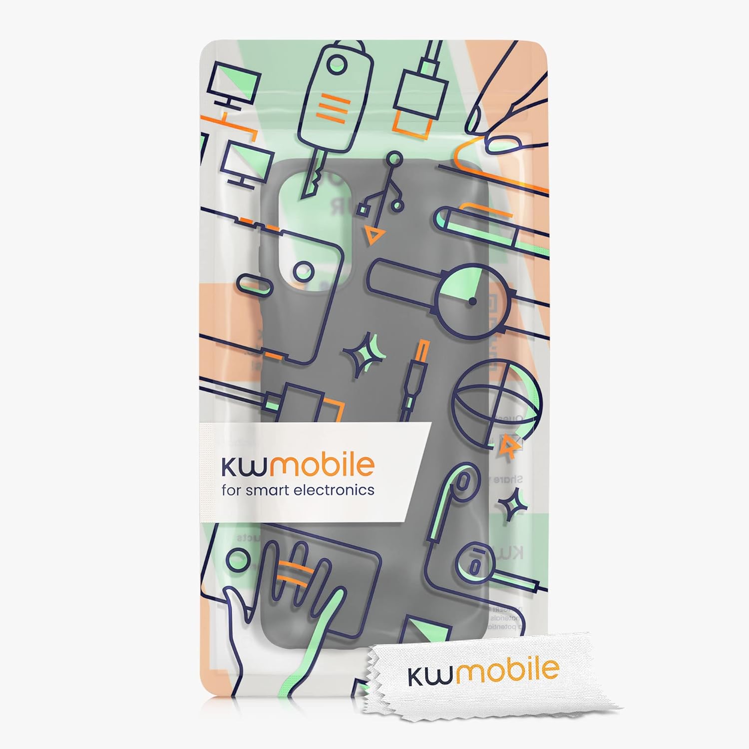 kwmobile Funda compatible con Motorola Moto E32 – Funda protectora de silicona TPU suave y delgada – Negro mate