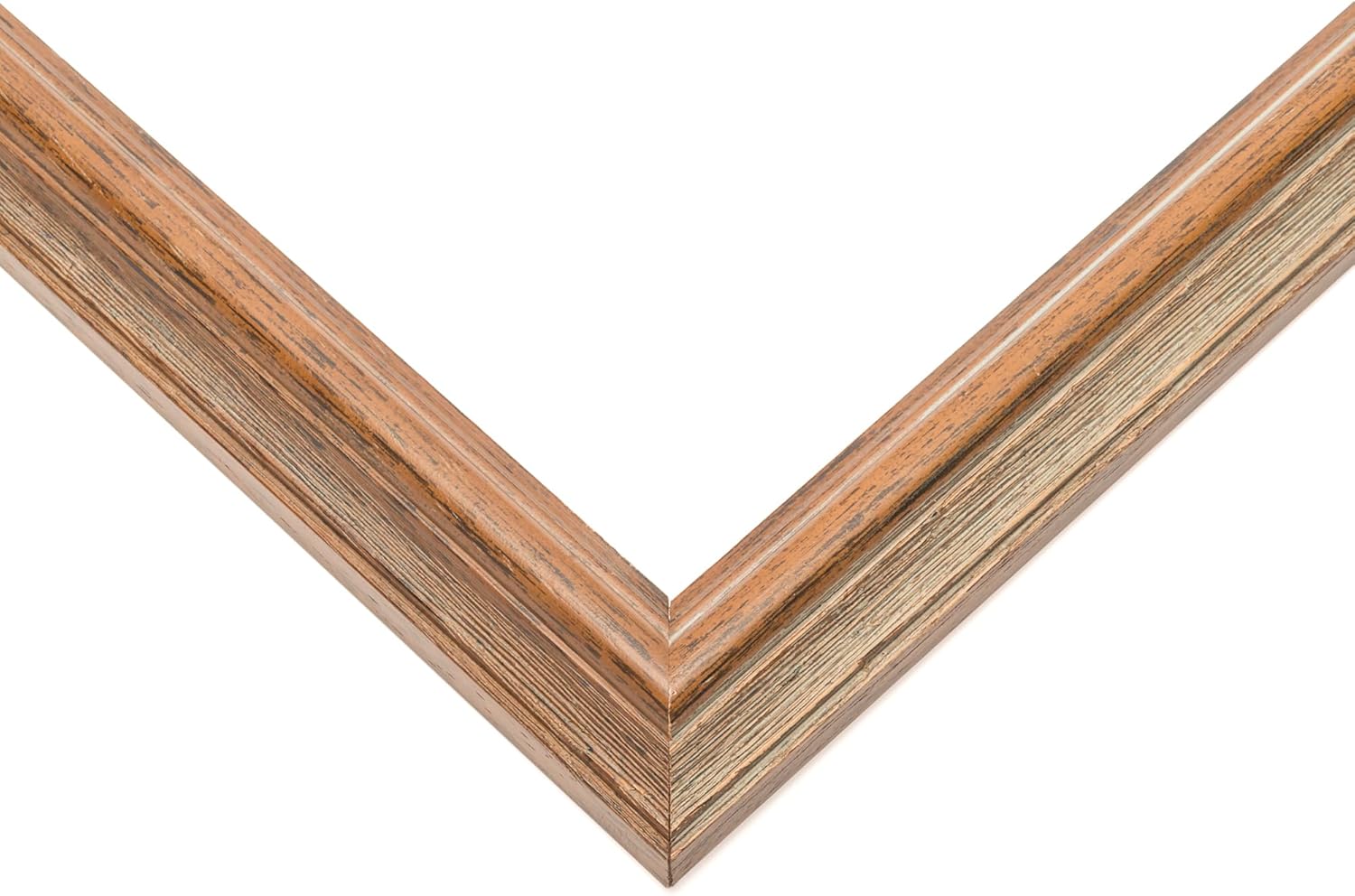 Marco de fotos de madera maciza marrón de 44 x 16 pulgadas de ancho de 1 pulgada  Profundidad del marco interior de 0.5625 pulgadas  Marco de fotos