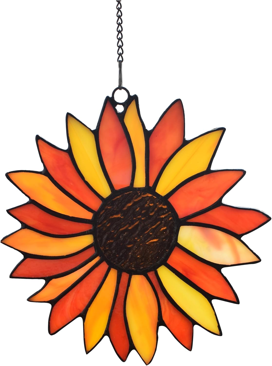 Lolitarcrafts Atrapasoles de girasol, regalos de flores de sol, colgantes de vidrieras para mamá, abuela