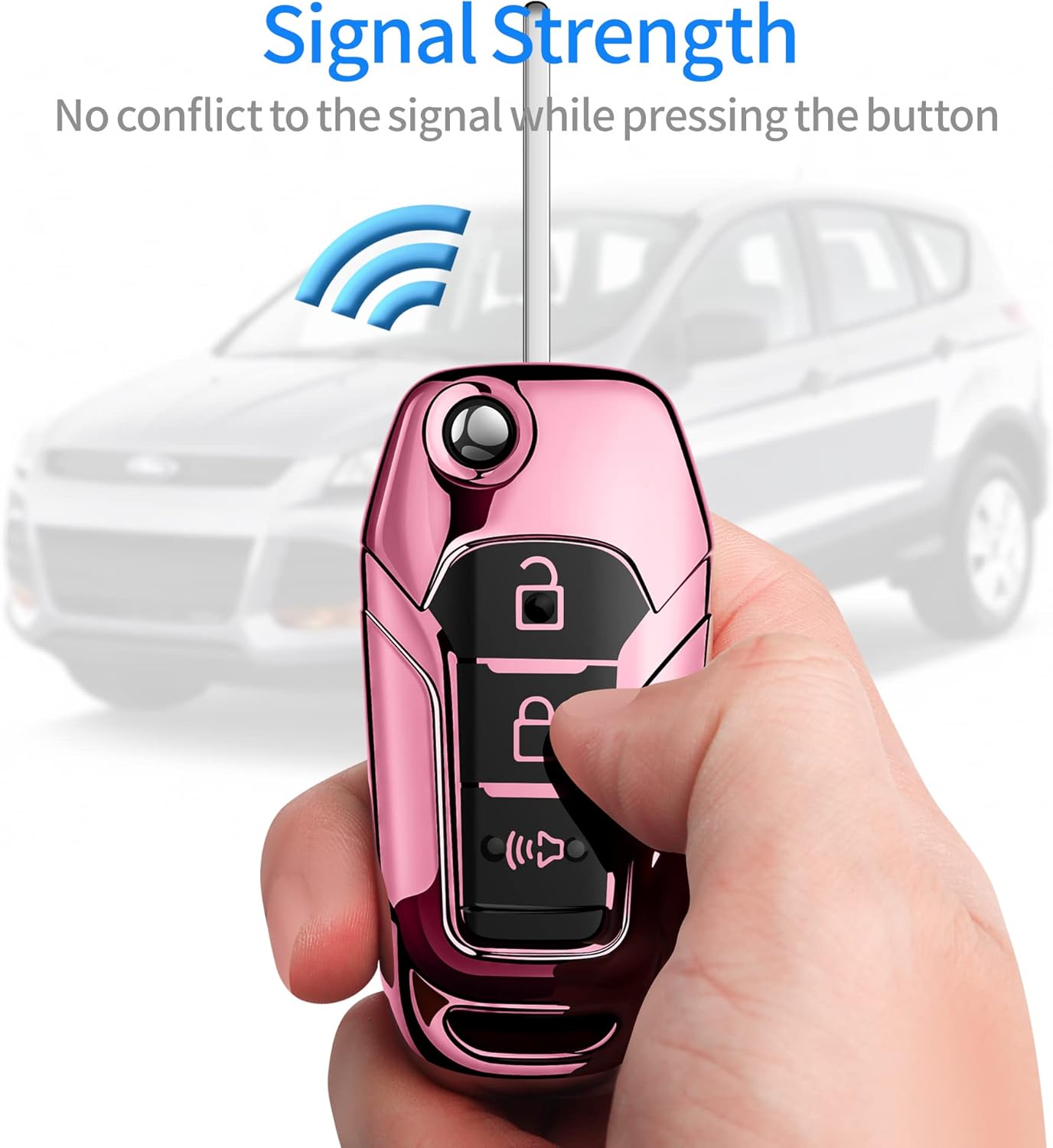 Tukellen Funda para llavero Ford de TPU suave, protección completa, compatible con Ford F150 F250 F350 F450 F550 Explorer Ranger Escape Key Shell