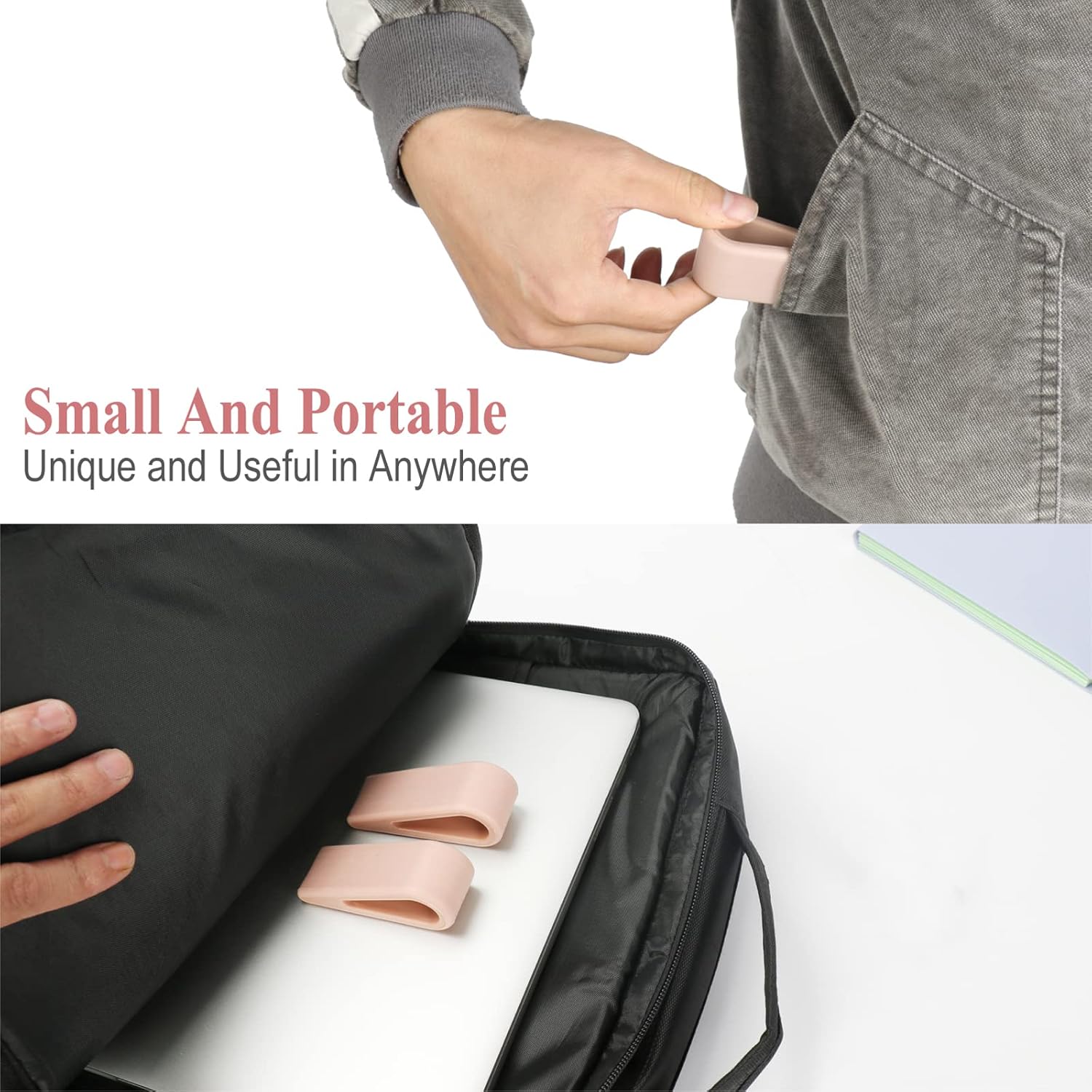 SUPBEE Soporte universal para teclado de computadora portátilcomputadora, 4 unidades Soporte elevador de cuña inclinable de goma para escritorio,