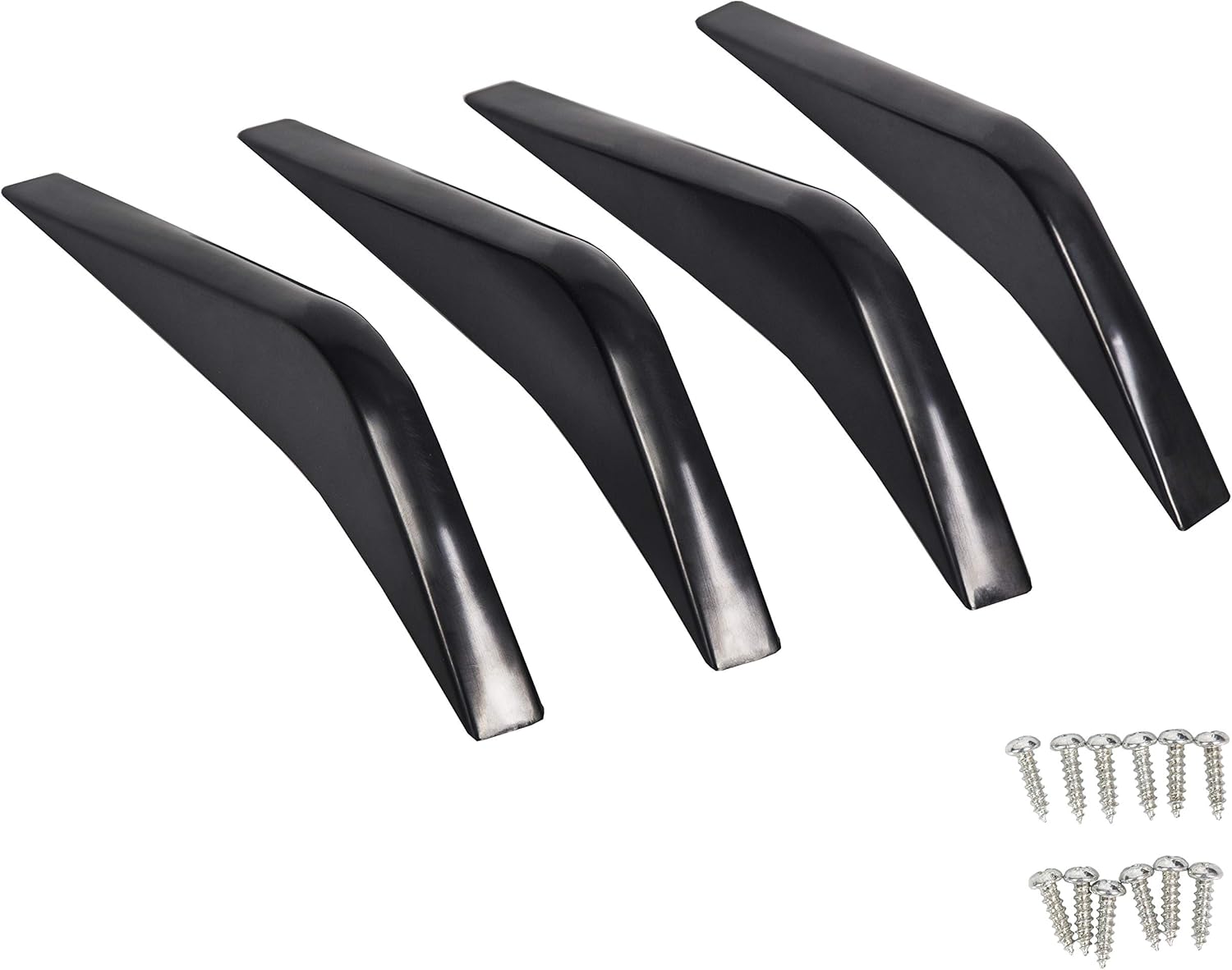 KUAFU Aletas difusoras inferiores de parachoques trasero compatibles con Chevrolet Corvette C7 2014-2019 2 pares de aletas difusoras de aire para