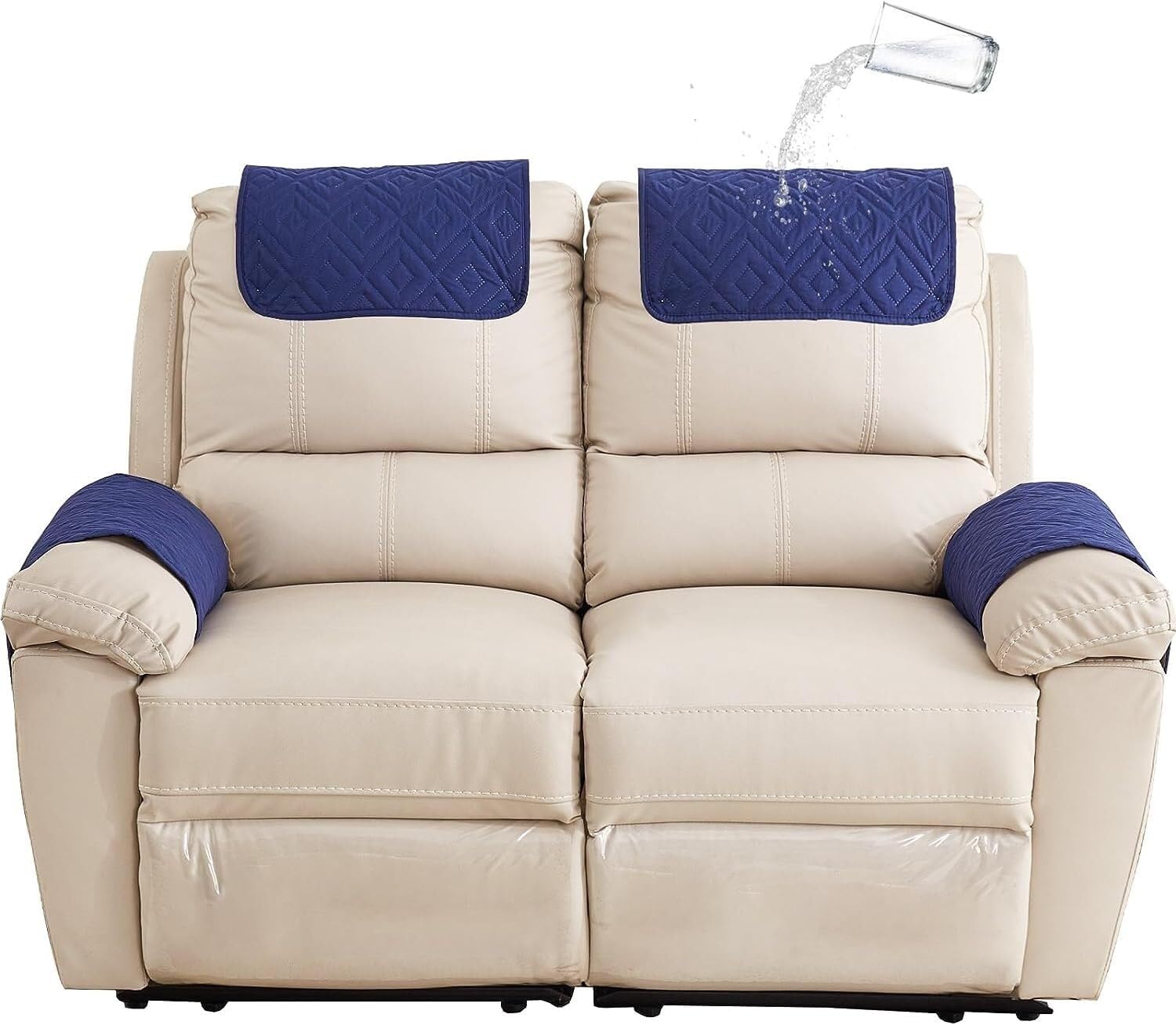 Funda impermeable para sillón con reposabrazos, fundas antideslizantes para sofá y reposacabezas, fundas para respaldo, fundas para sillón,