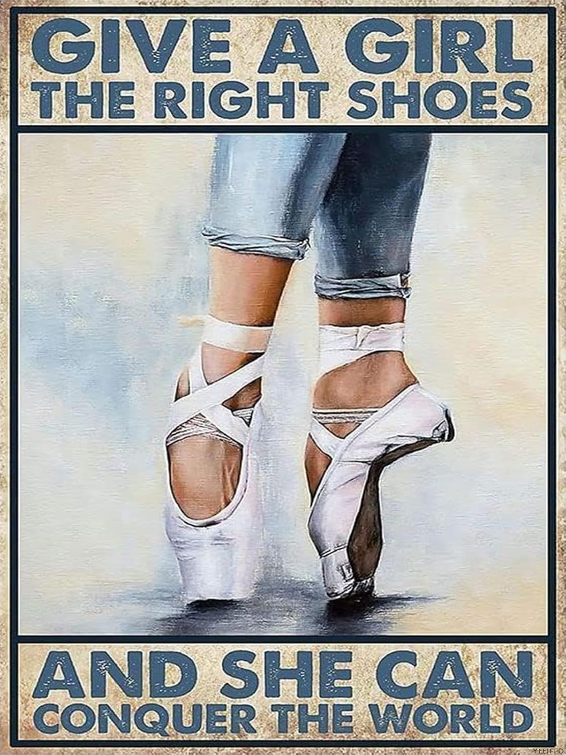 YEEIFFD Los kits de pintura de diamantes 5D le dan a una niña los zapatos adecuados y ella puede conquistar el mundo, kits de arte de diamantes para