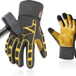 Vgo… Guantes de trabajo de cuero para hombre, guantes de mecánico (PA7756GA9604) Vgo… Guantes de trabajo de cuero para hombre, guantes de mecánico (PA7756GA9604)