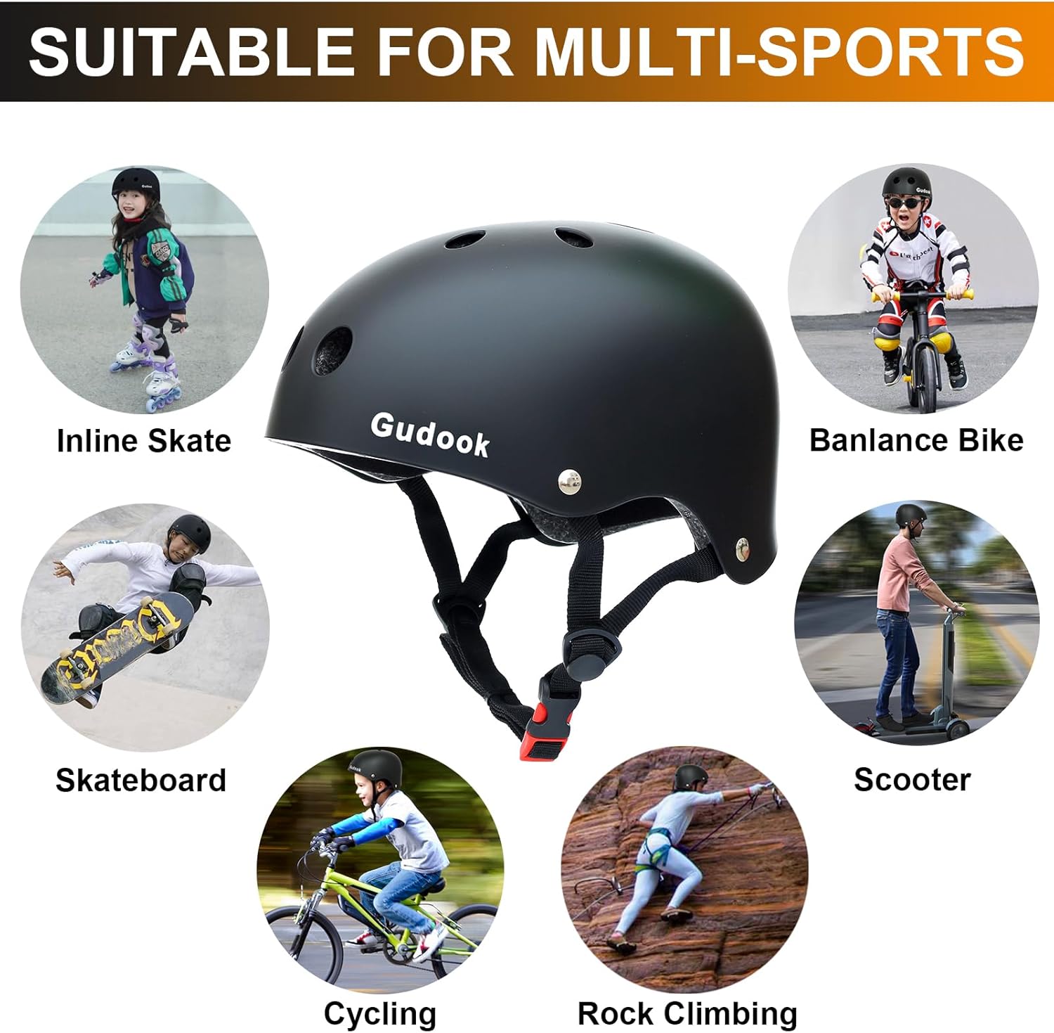 Casco de bicicleta para adultos, jóvenes, niños, para patinaje multideportivo, patinaje en línea, BMX, desplazamiento, ajustable, para bicicleta